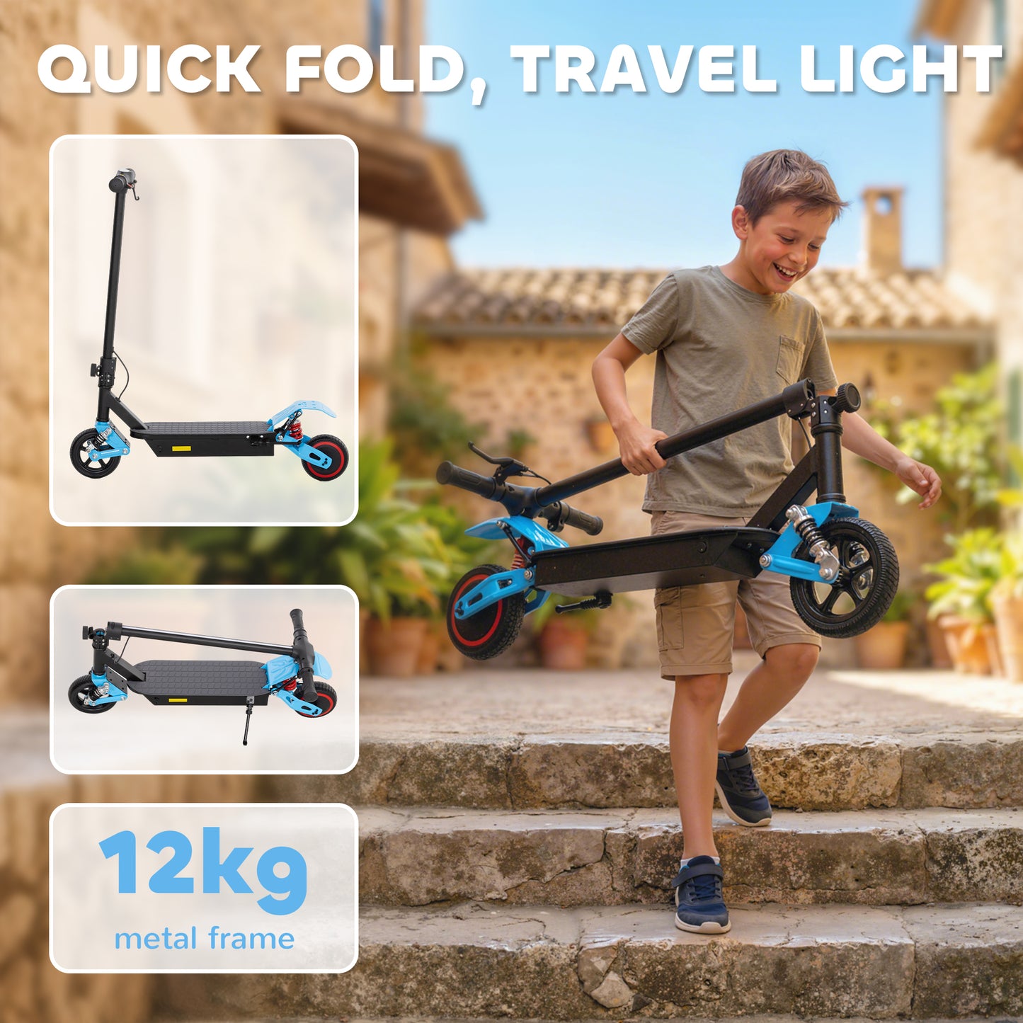 Foldable Kids Electric Scooter with LCD Display
