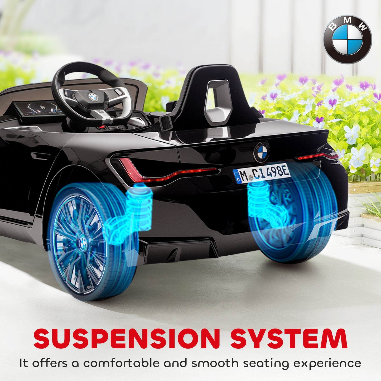 BMW i4 Licensed 12V Kids Electric Ride-On Car, with Remote Control