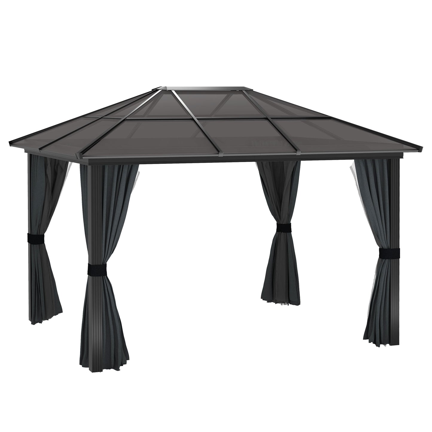 3 x 3.6m Hardtop Gazebo Canopy with Polycarbonate Roof (1)