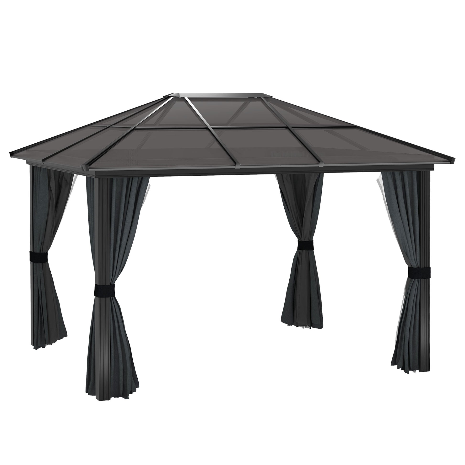 3 x 3.6m Hardtop Gazebo Canopy with Polycarbonate Roof (1)