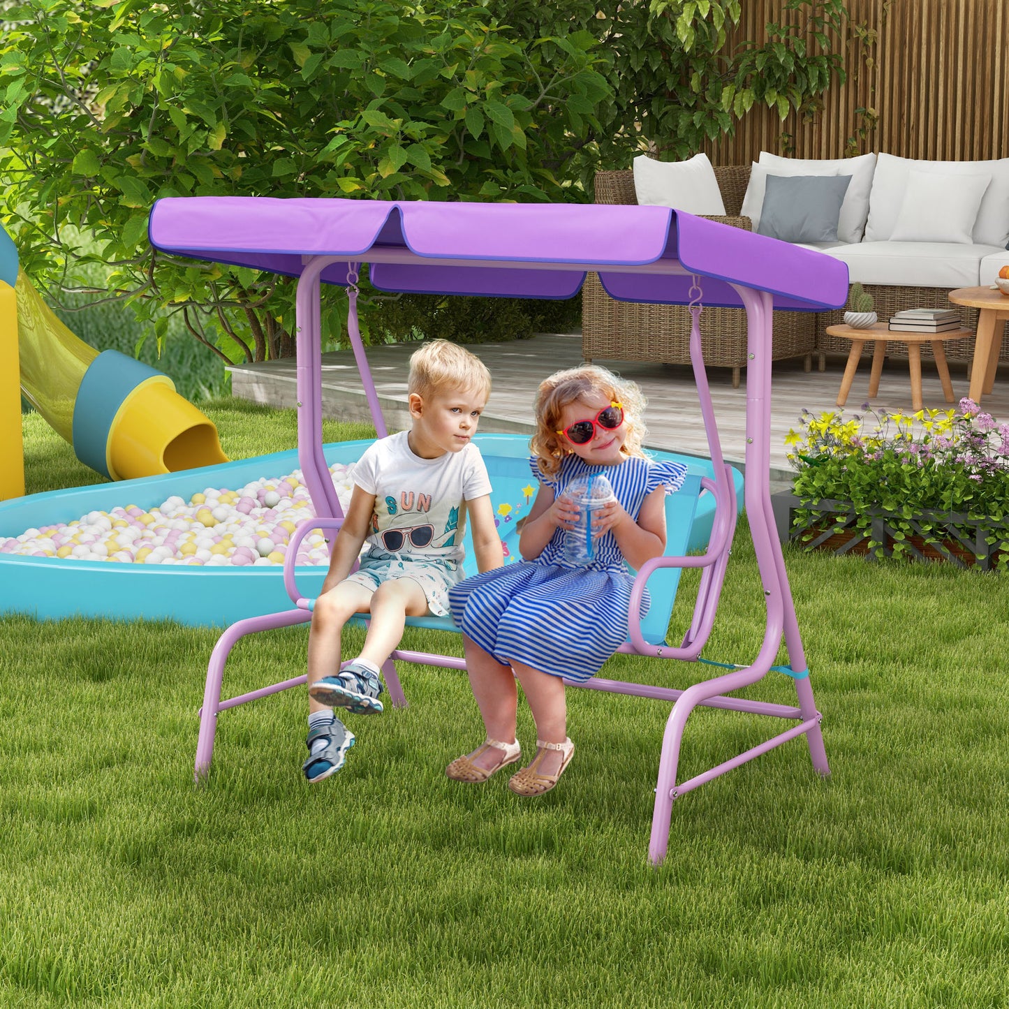 Two Seater Kids Garden Swing