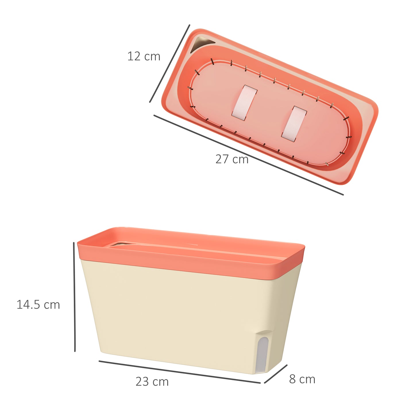 Set of 3 Self Watering Plant Pots Outdoor