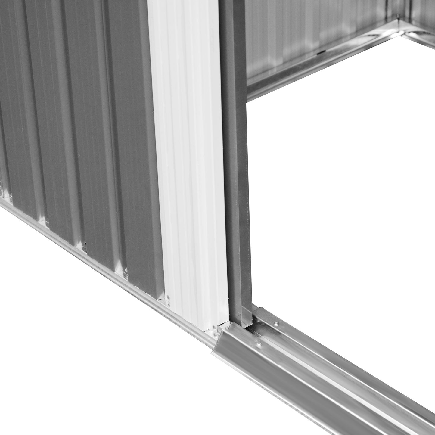 6x8 Metal Garden Shed, Sloped Roof Shed