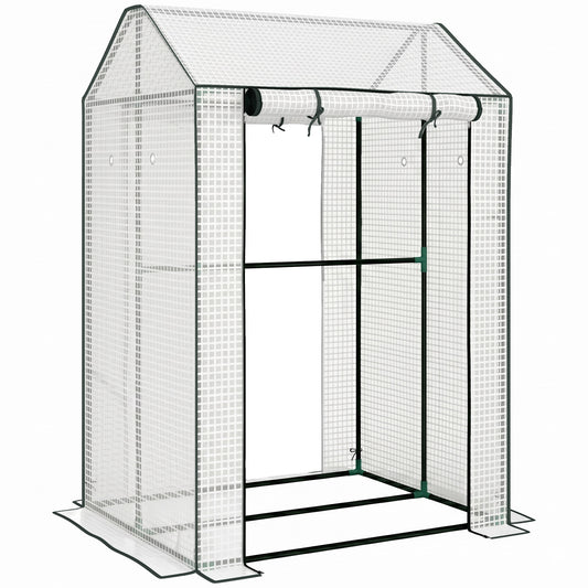 Green House, Mini Greenhouse with 2 Roll-up Doors