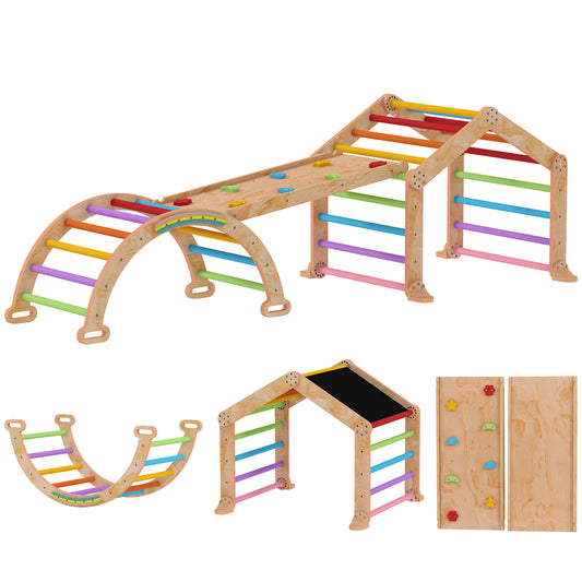 9 in 1 Toddler Climbing Frame with Ramp, Slide, Arch, Ladder