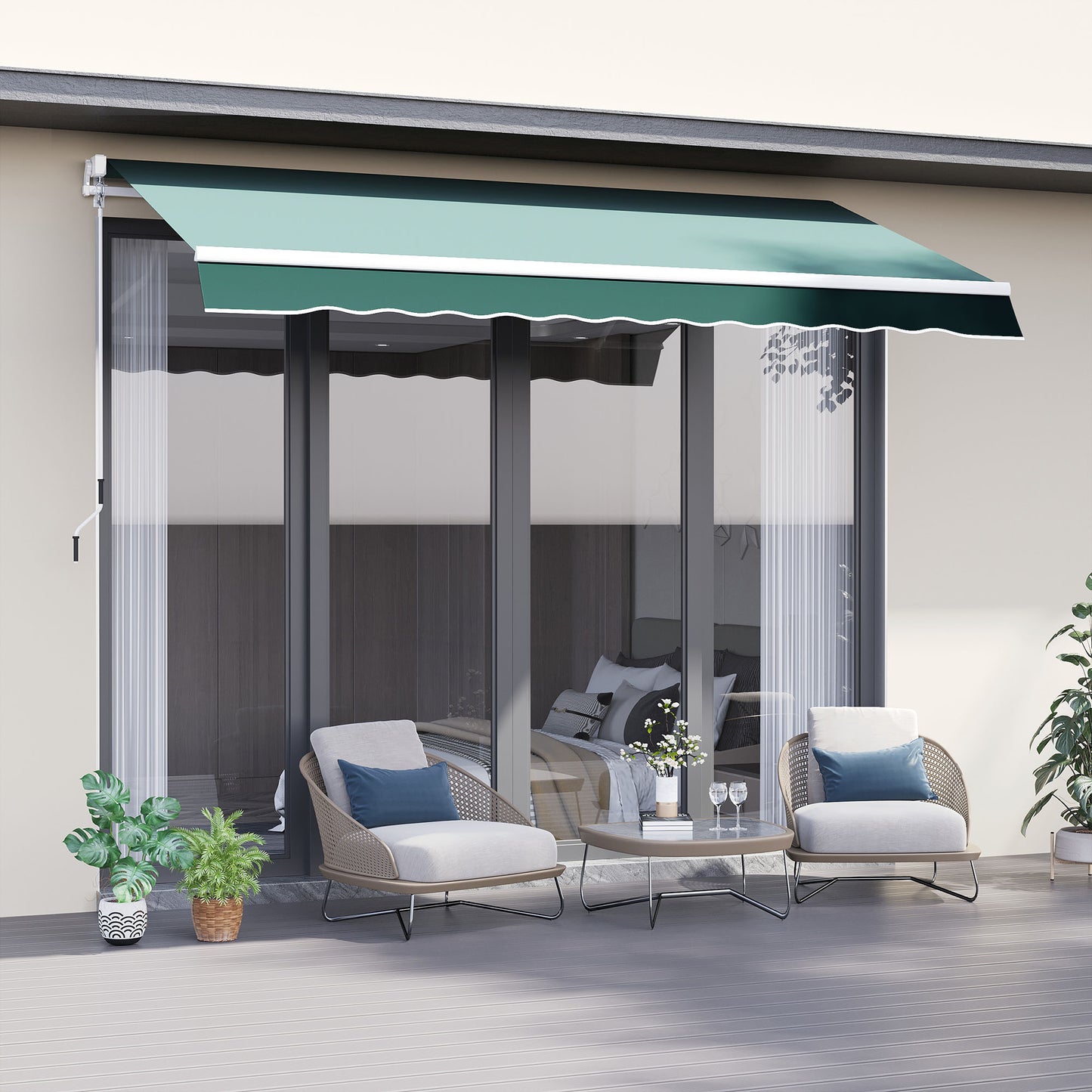 Manual Retractable Awning, 2.5x2 m
