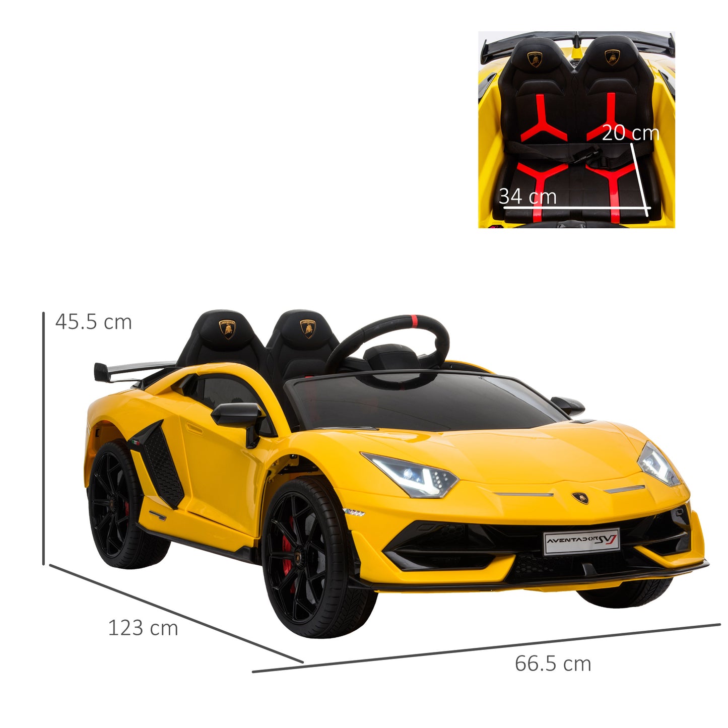 Lamborghini Aventador Licensed 12V Kids Electric Ride On Car Racing