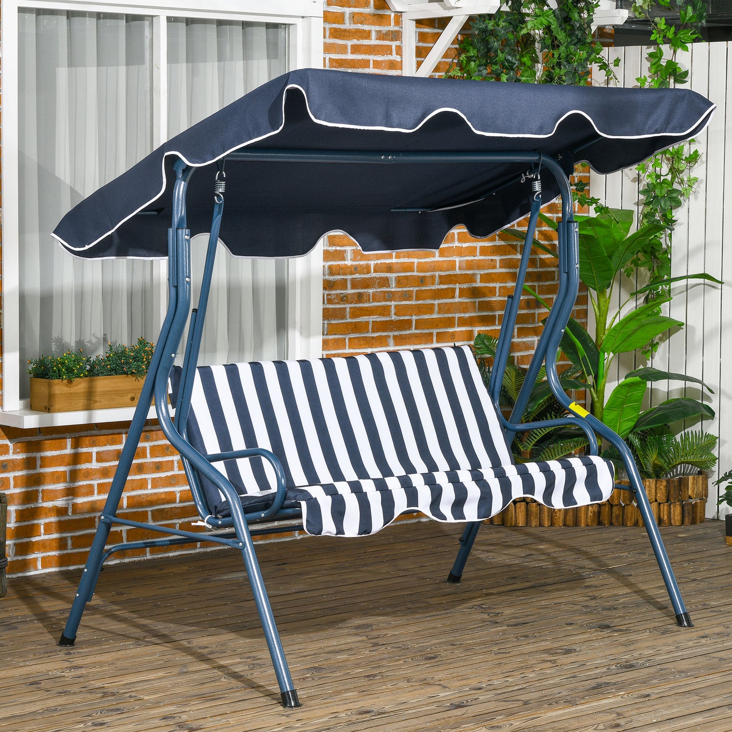 3 Seater Garden Swing Seat Chair Outdoor Bench