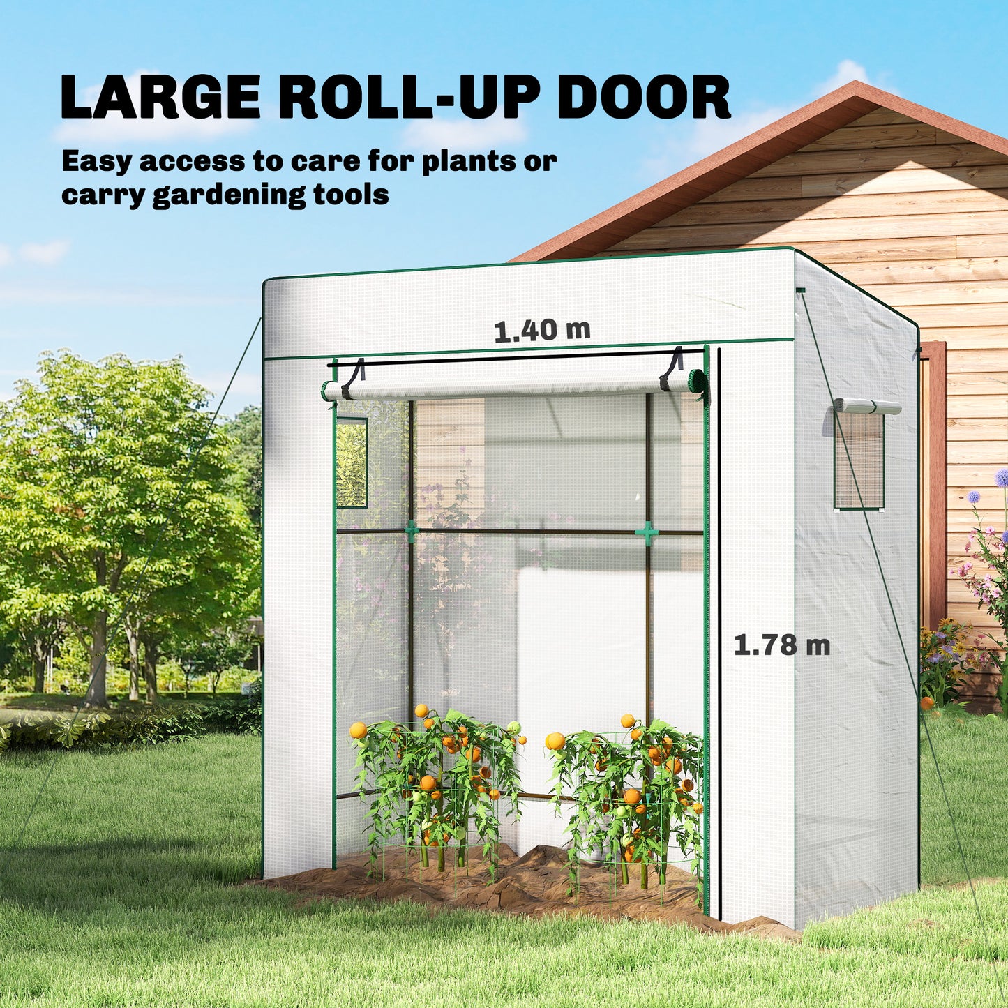 PE Cover Walk-in Outdoor Greenhouse