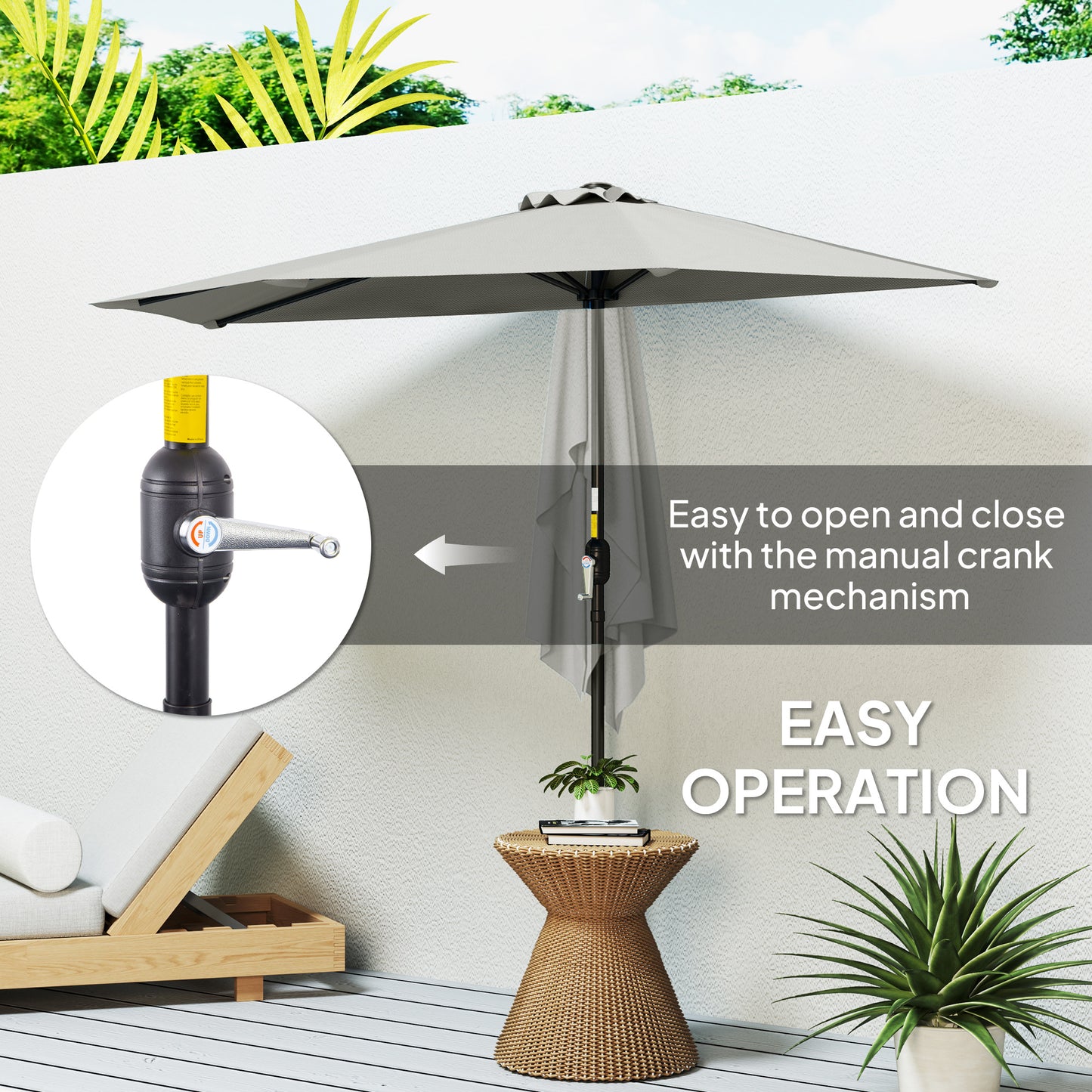 Half Round Parasol Umbrella