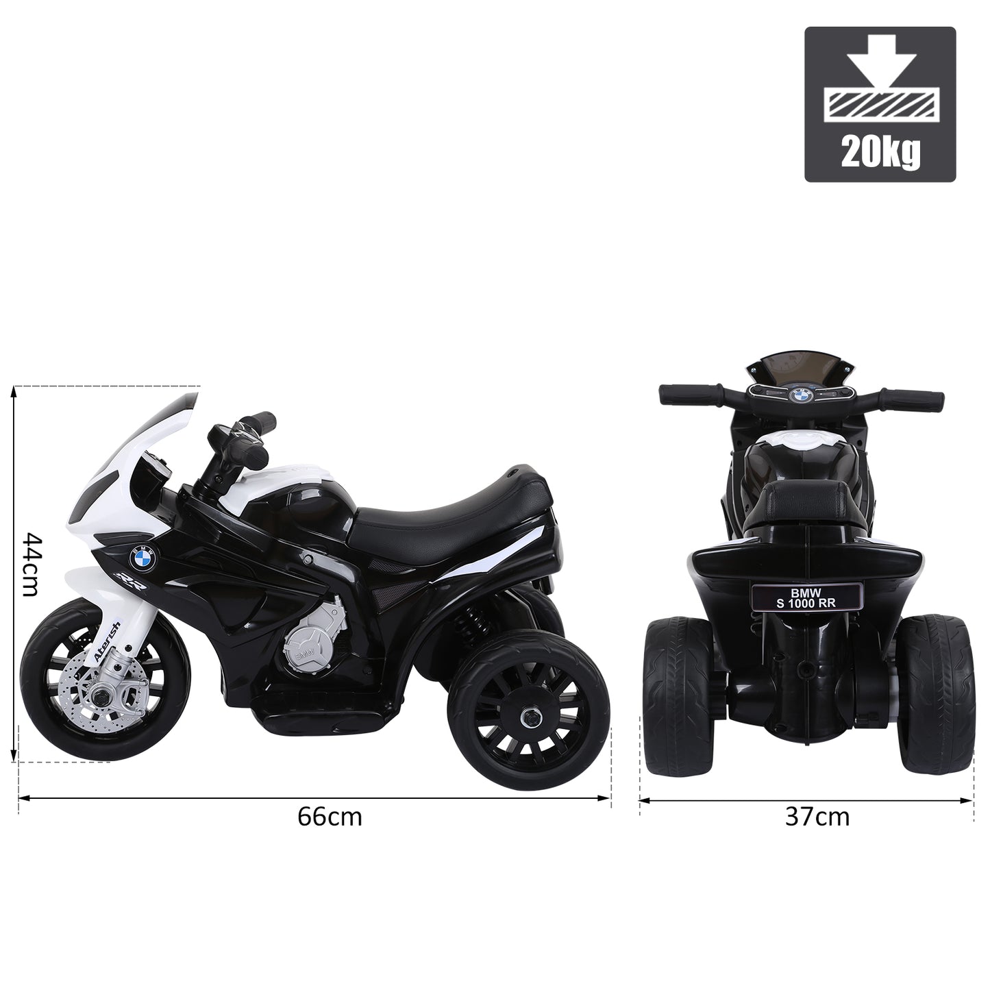 Electric Kids Ride on BMW Motorbike W/Headlights and Music, 6 V
