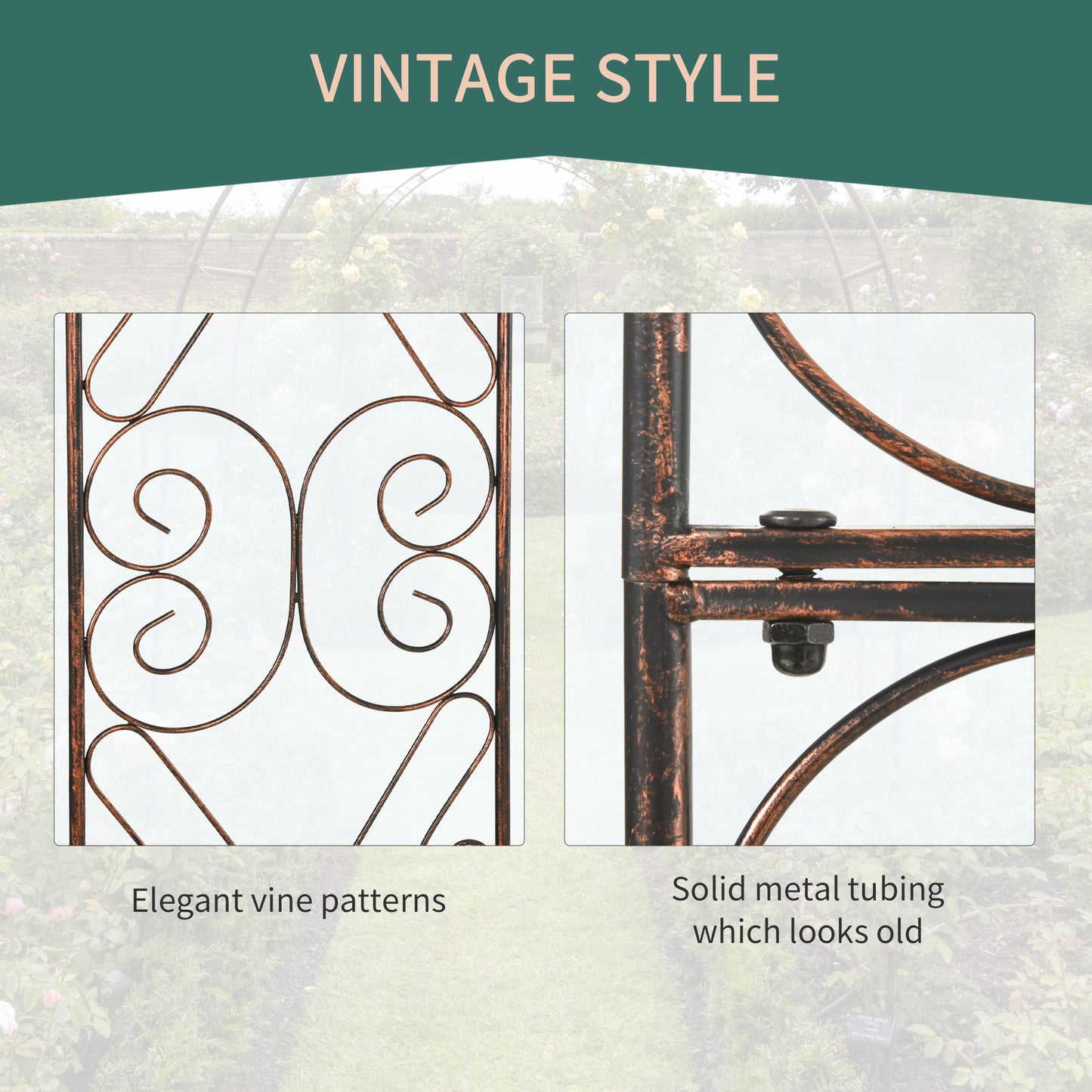 Metal Garden Arch Trellis, Decorative Arbour Archway