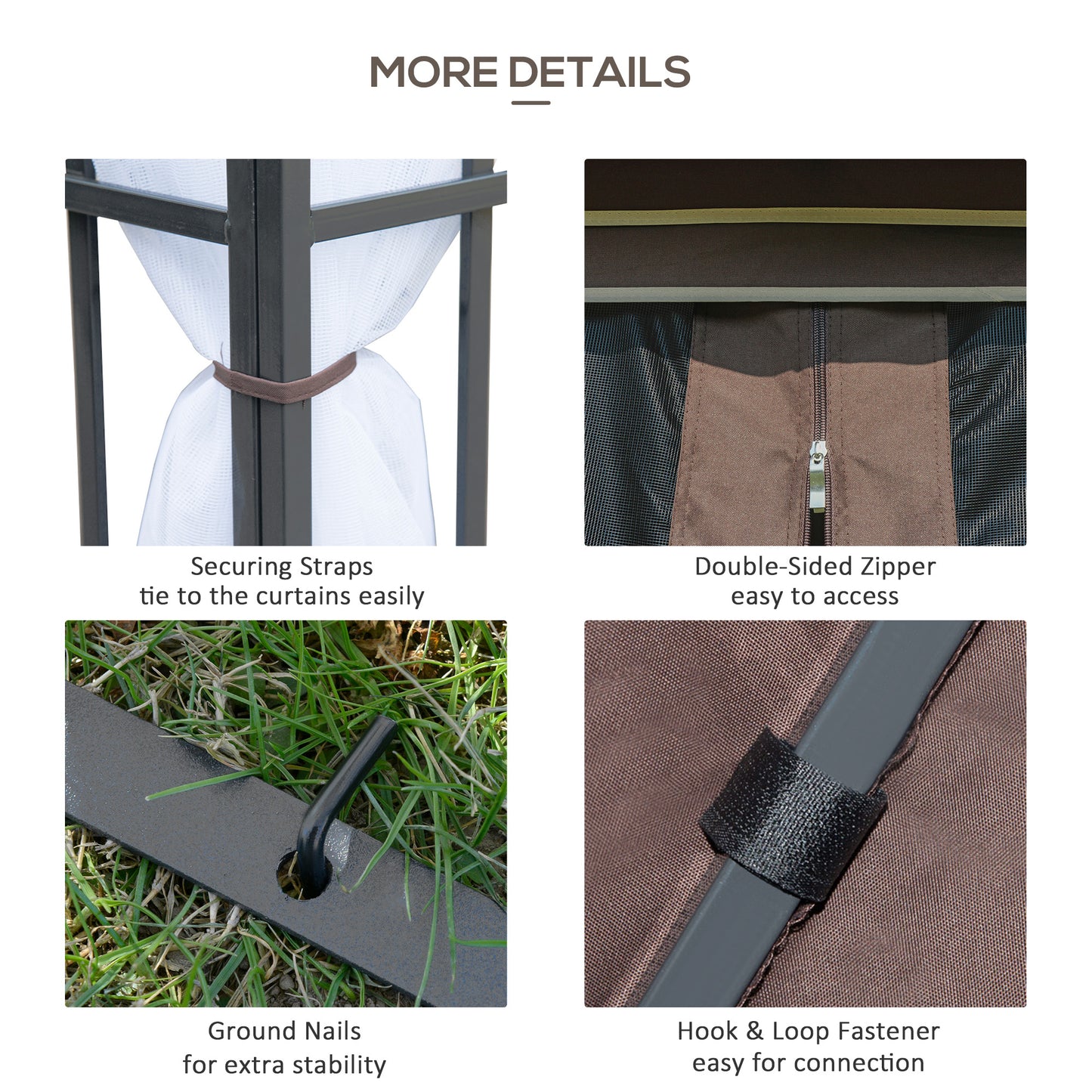 3 x 3(m) Patio Gazebo Canopy Garden Pavilion Tent Shelter
