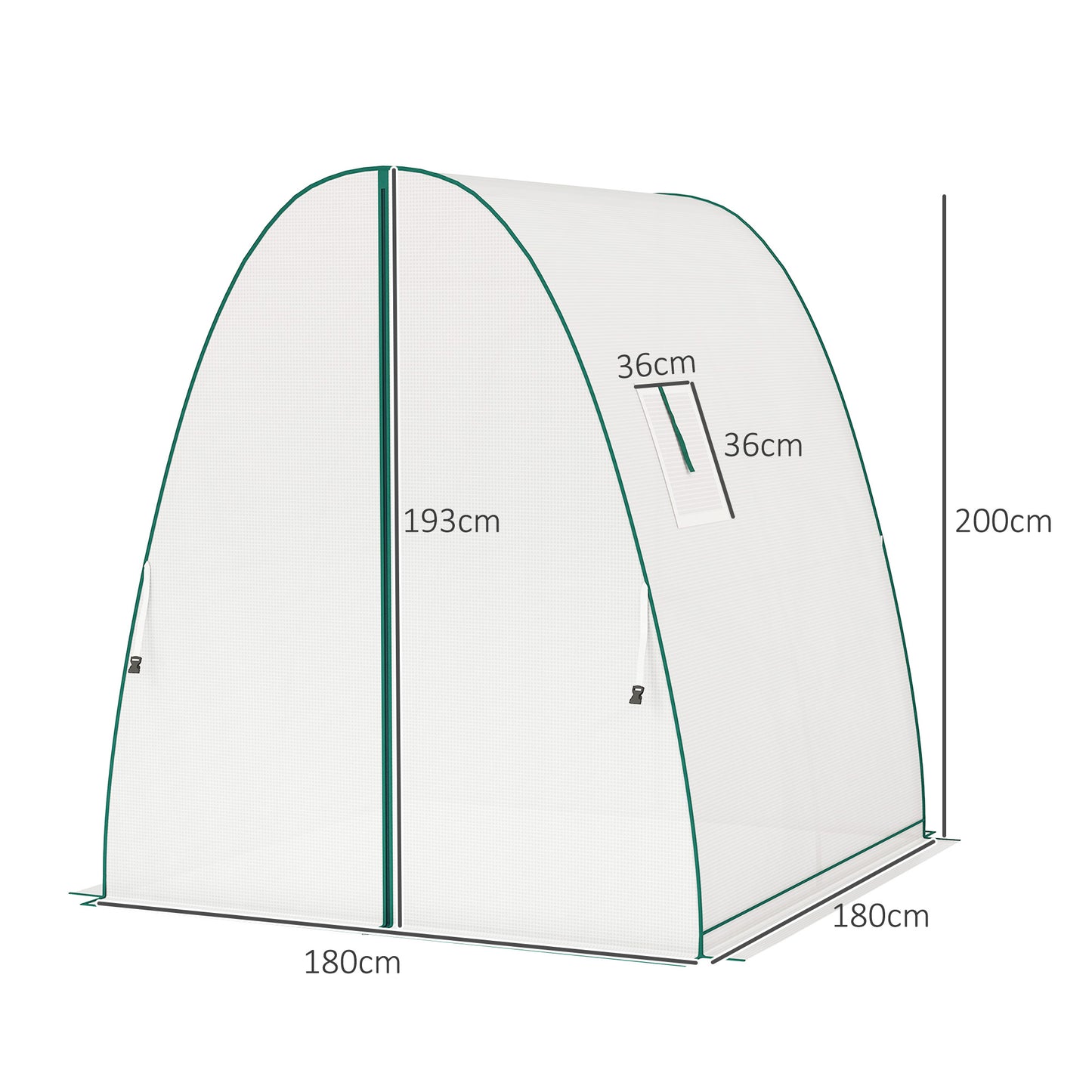 Polytunnel Greenhouse with Sandbags