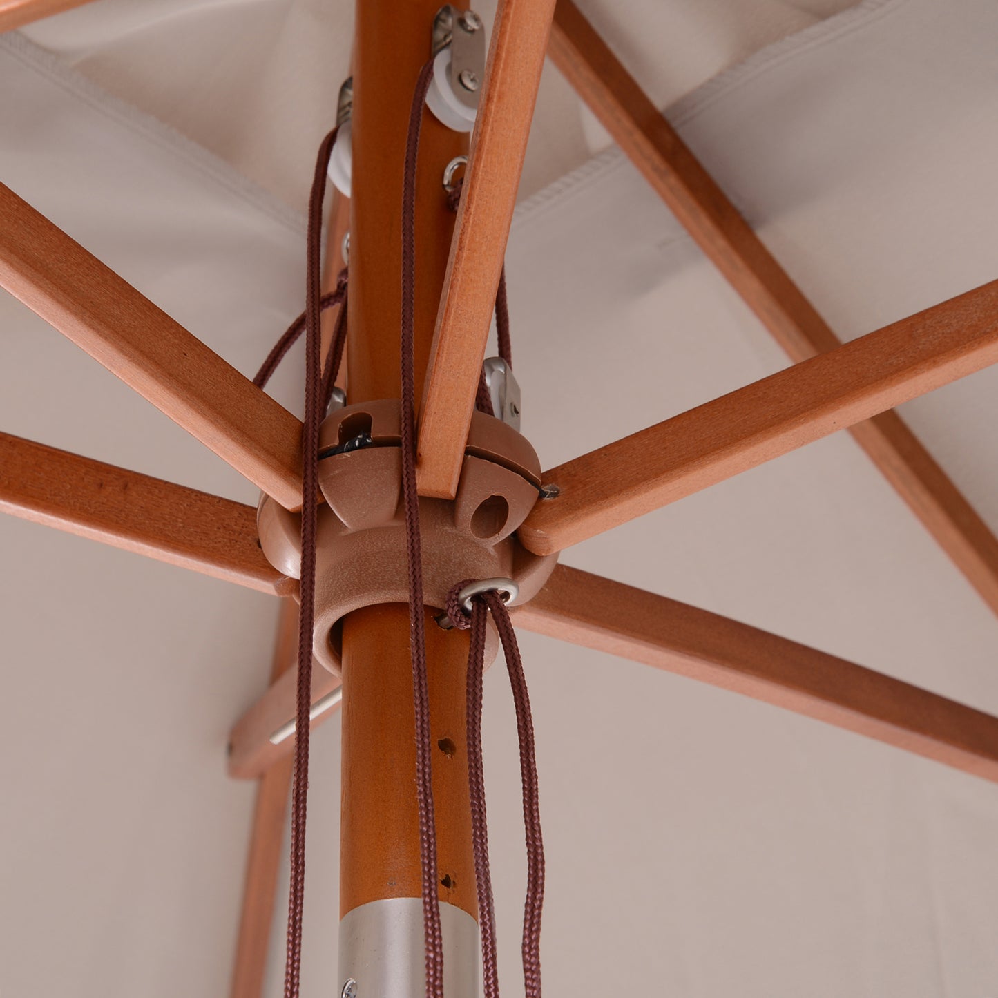 2m Tilting Wooden Pole Parasol