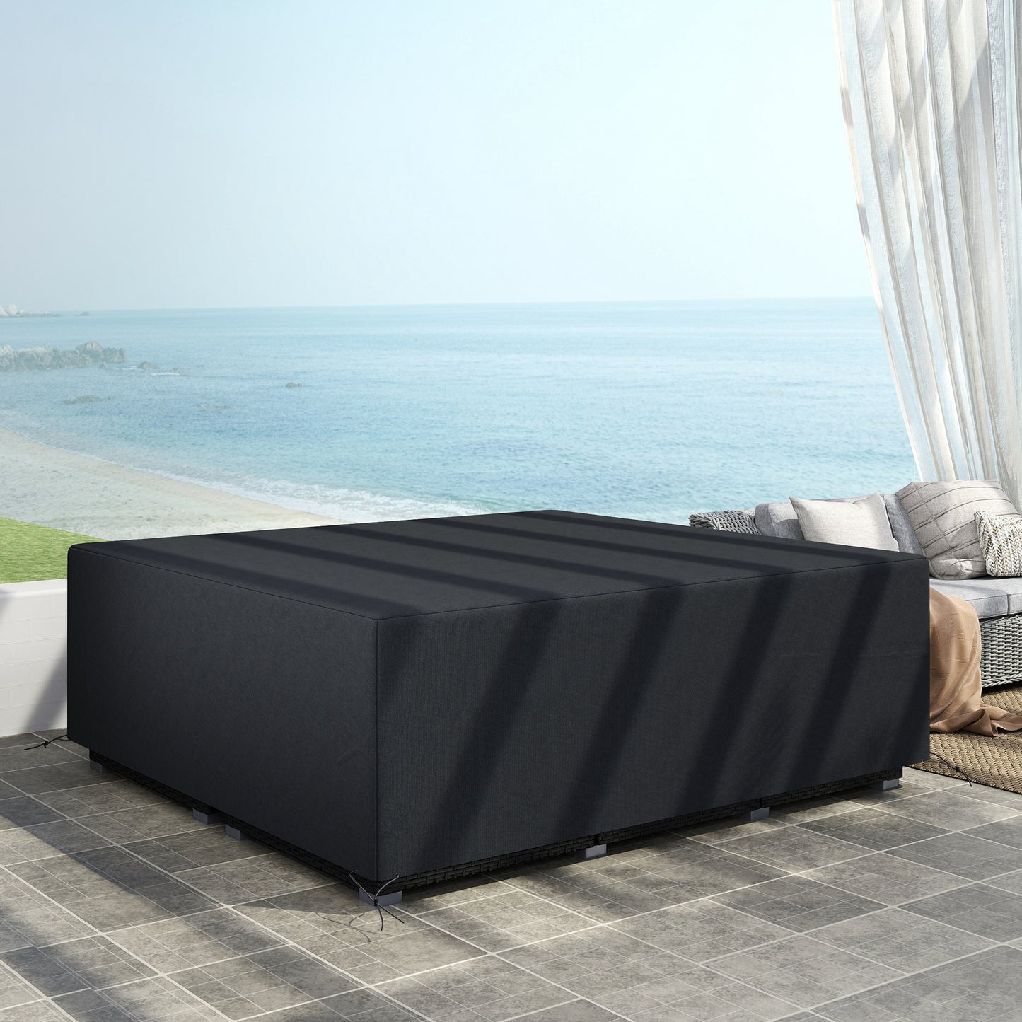 600D Oxford Outdoor Garden Furniture Sofa Set Cover (1)