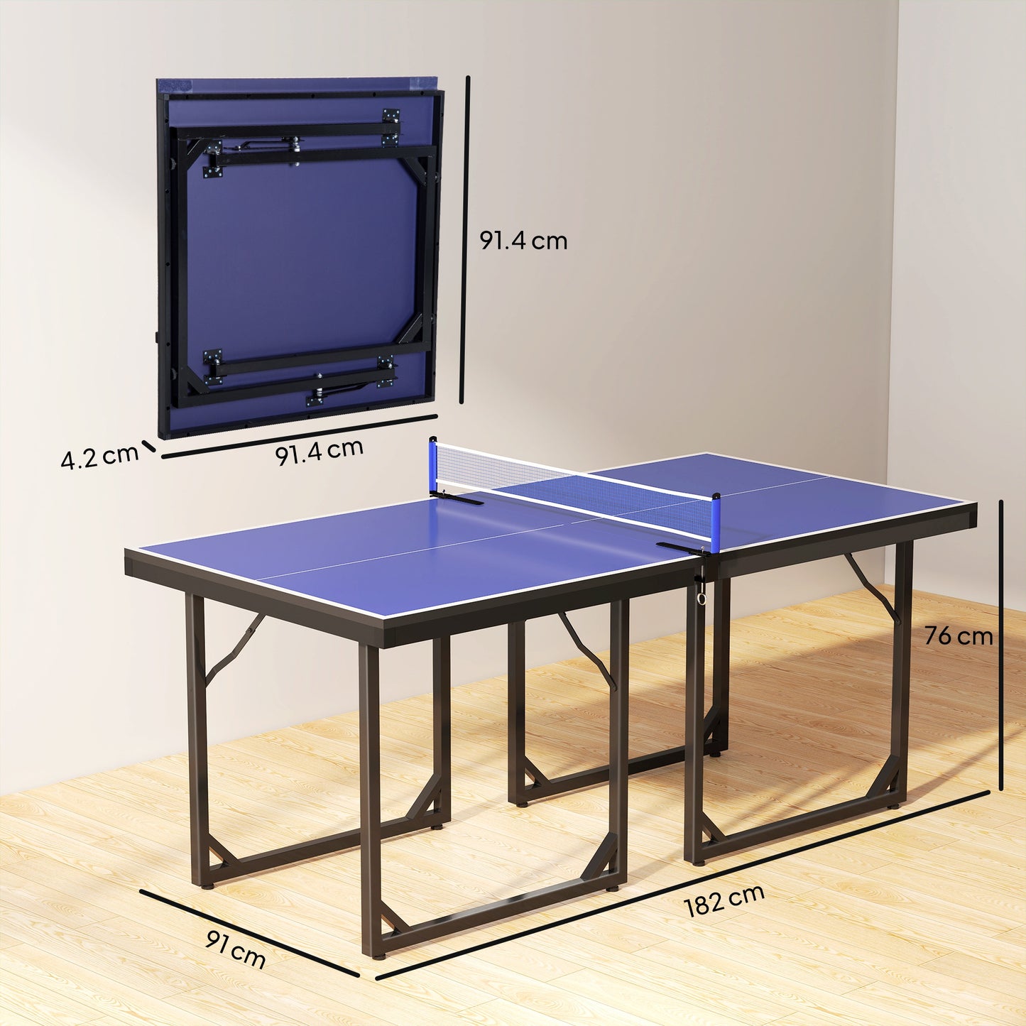 6ft Table Tennis Table, Ping Pong Table with Net