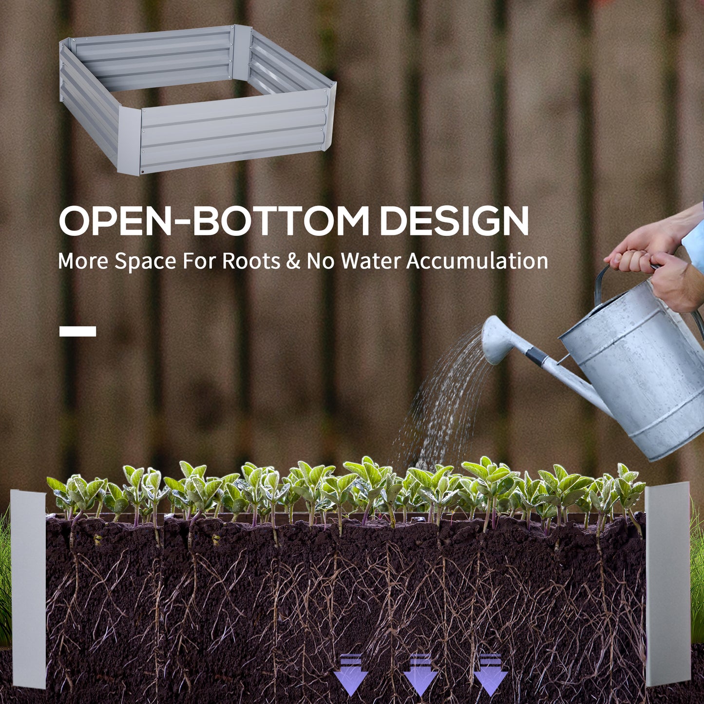 Set of 2 291L Raised Garden Bed