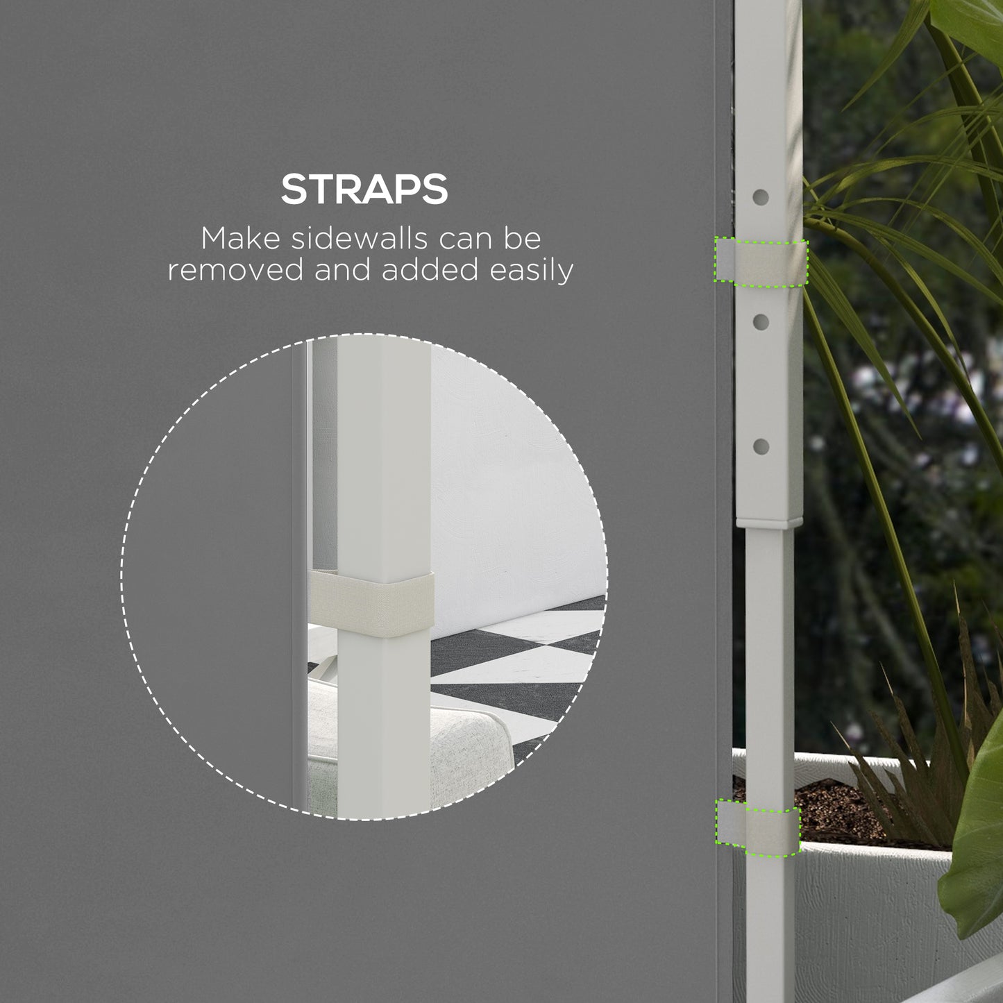 Gazebo Side Panels, 2 Pack Sides Replacement