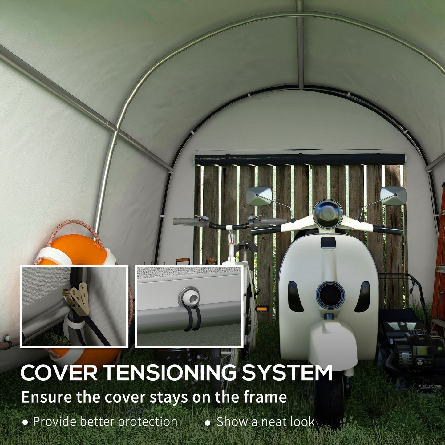 3 x 3(m) Garden Storage Tent, Heavy Duty Outdoor Shed