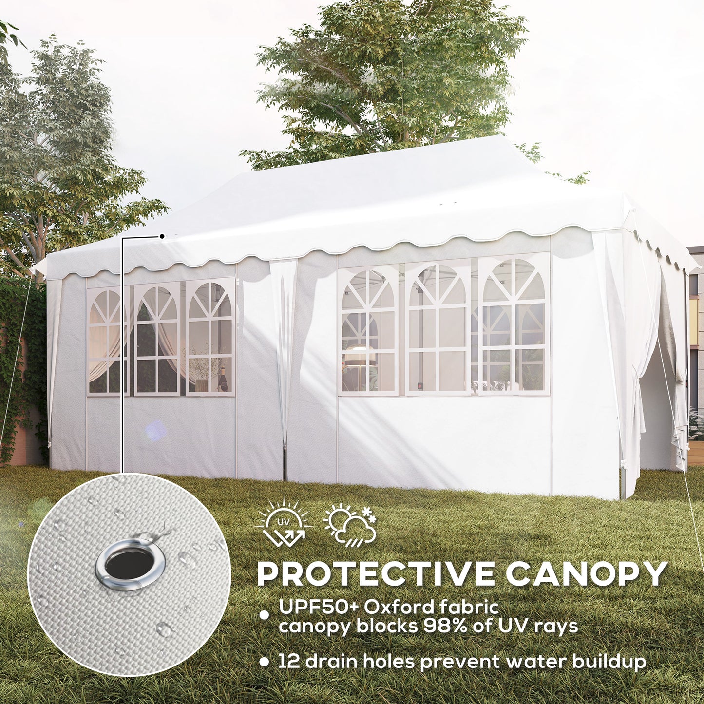 3 x 6m Pop Up Gazebo with Sides