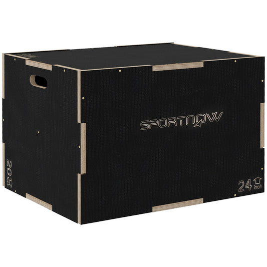 Multi-Faceted Jump Box, Wooden Step Up Box, for Home, Gym, Exercise