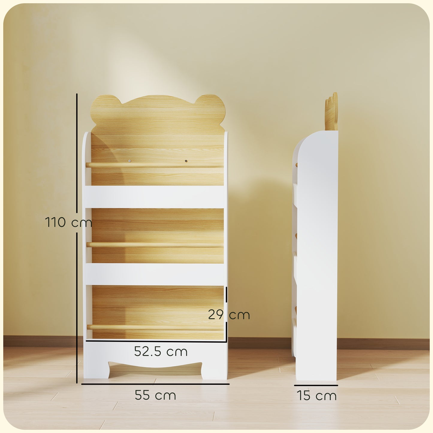 Kids Bookshelf, 3 Tier Children Bookcase