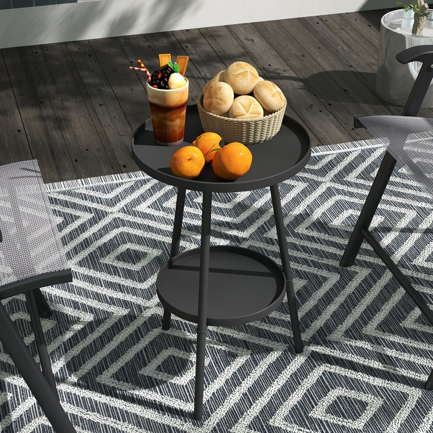 Two-Tier Metal Garden Table
