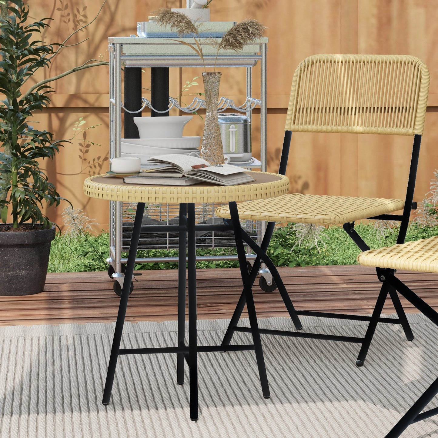 Rattan Border Outdoor Side Table