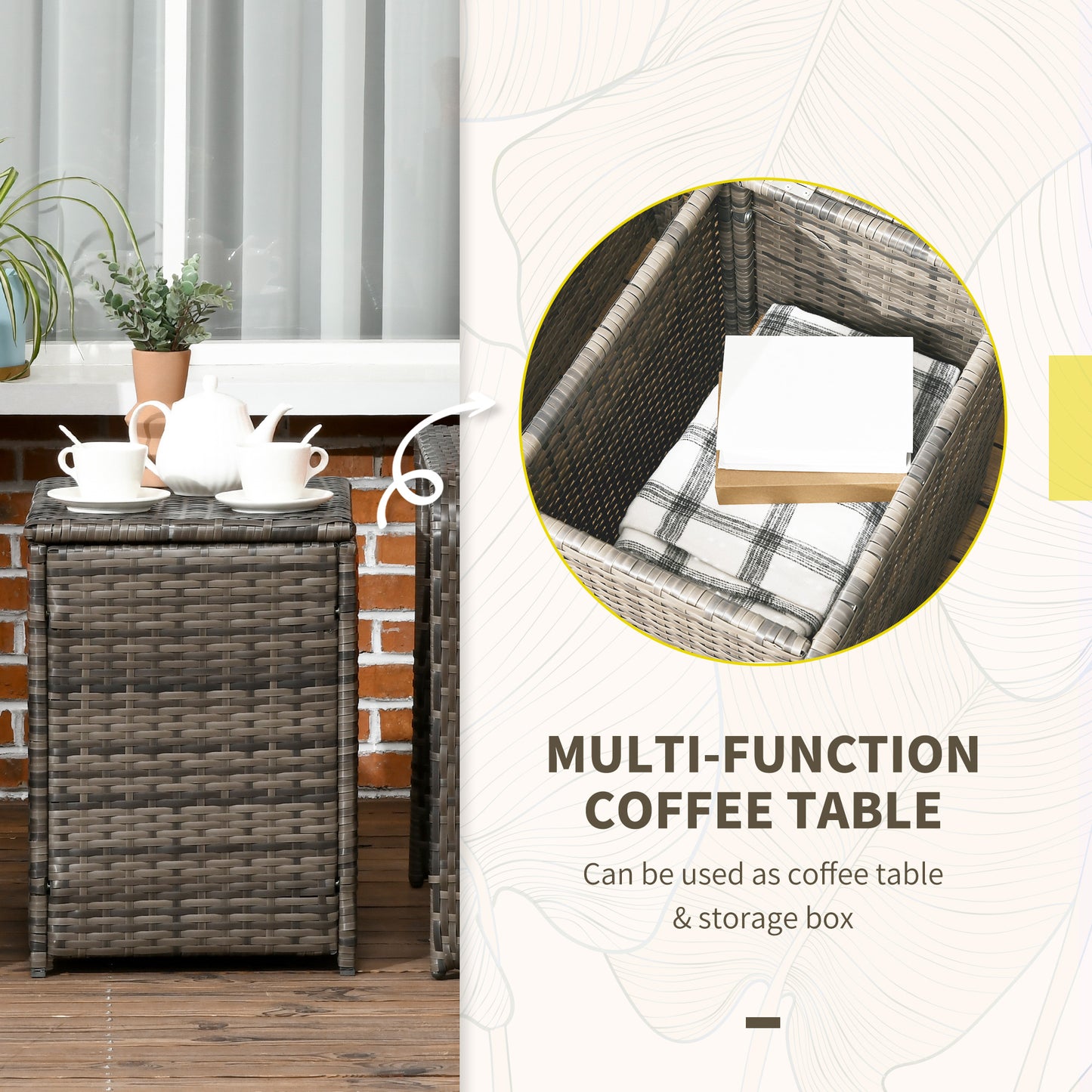 3 Pieces Rattan Bistro Set (2)