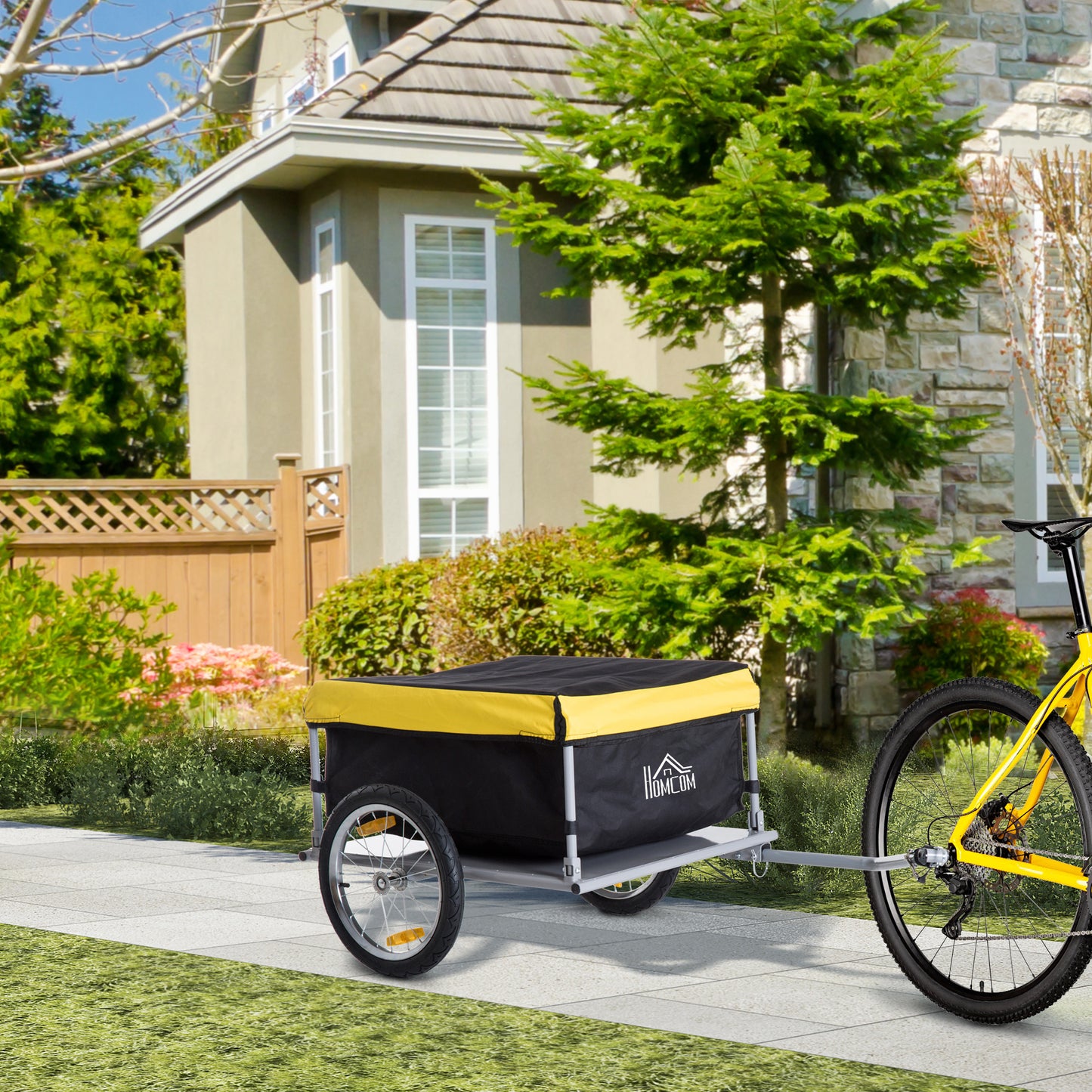 Two-Wheel Bicycle Large Cargo Wagon Trailer Oxford Fabric