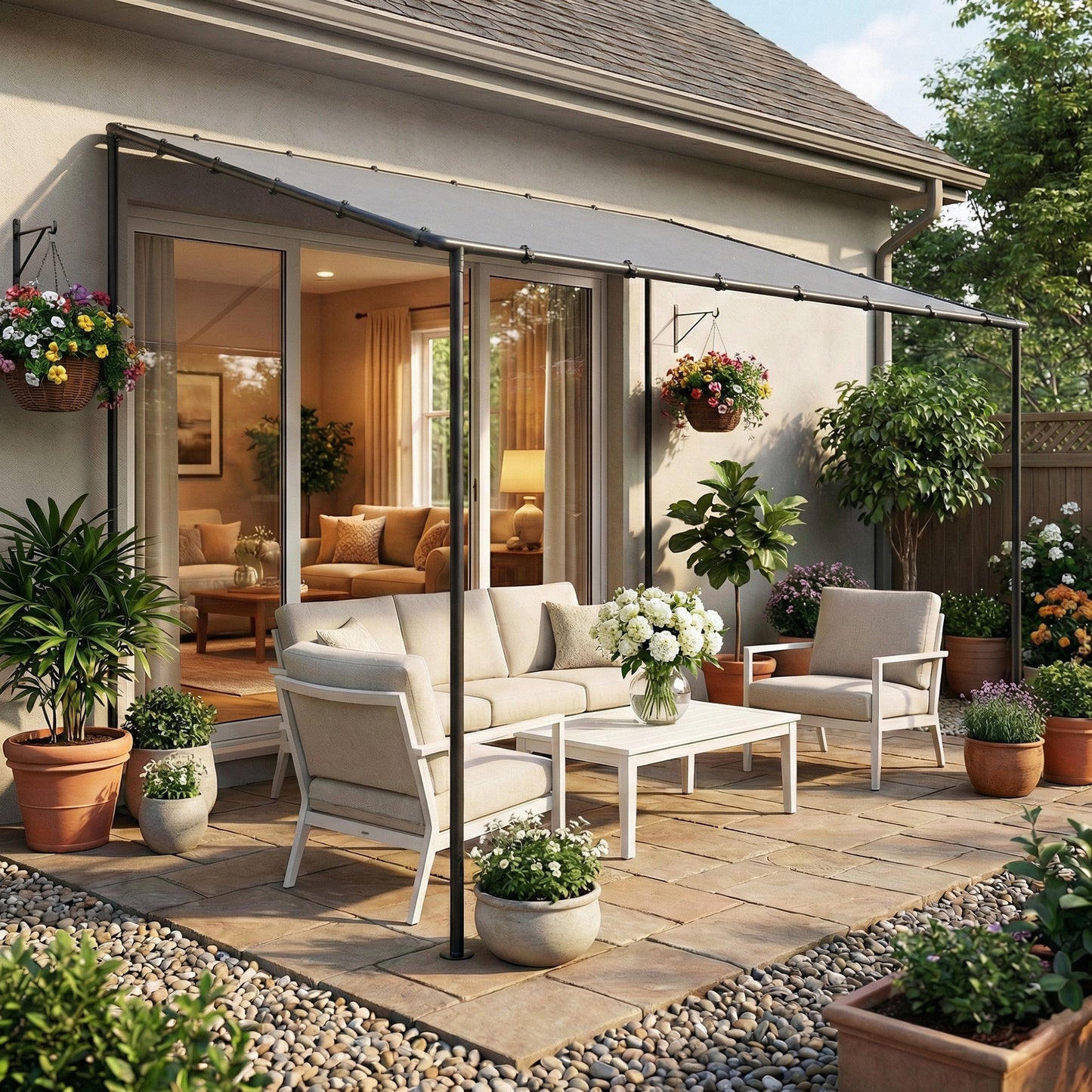 3 x 2 m Lean to Garden Pergola