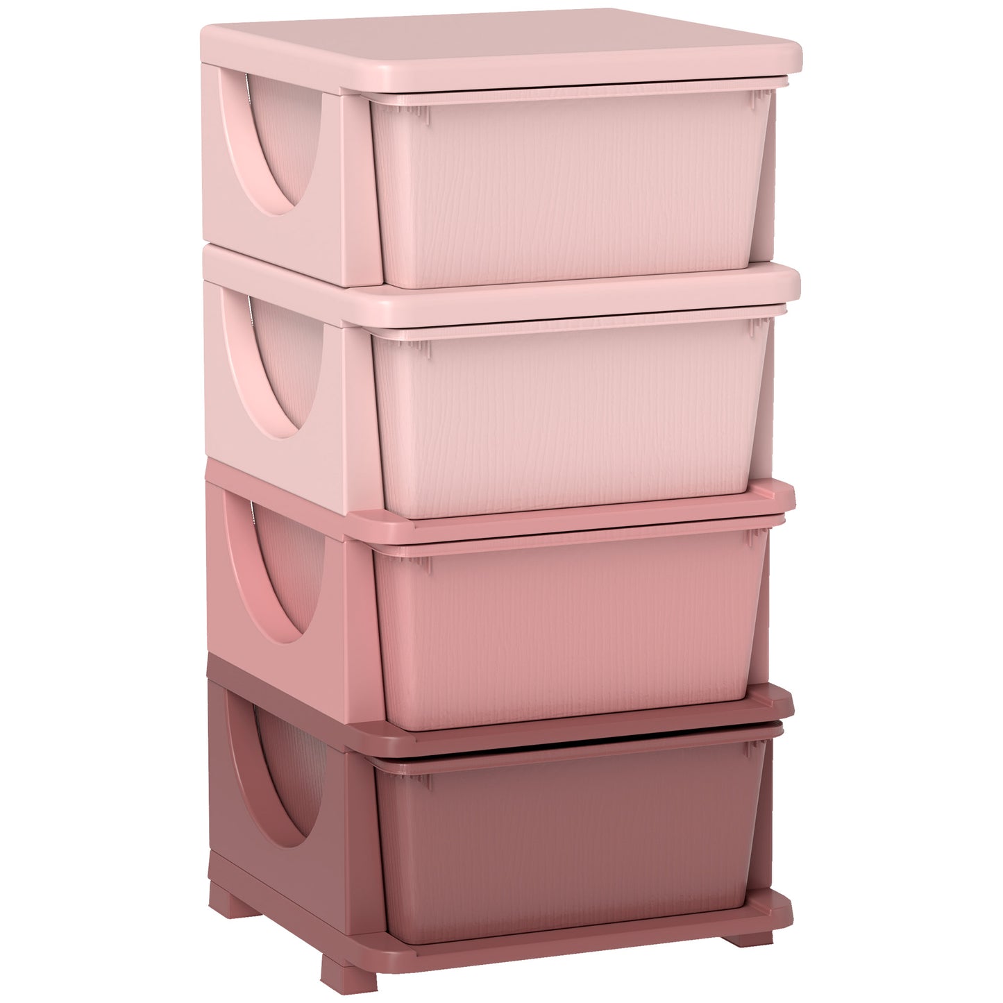 Four-Tier Kids Storage Boxes, with Four Drawers