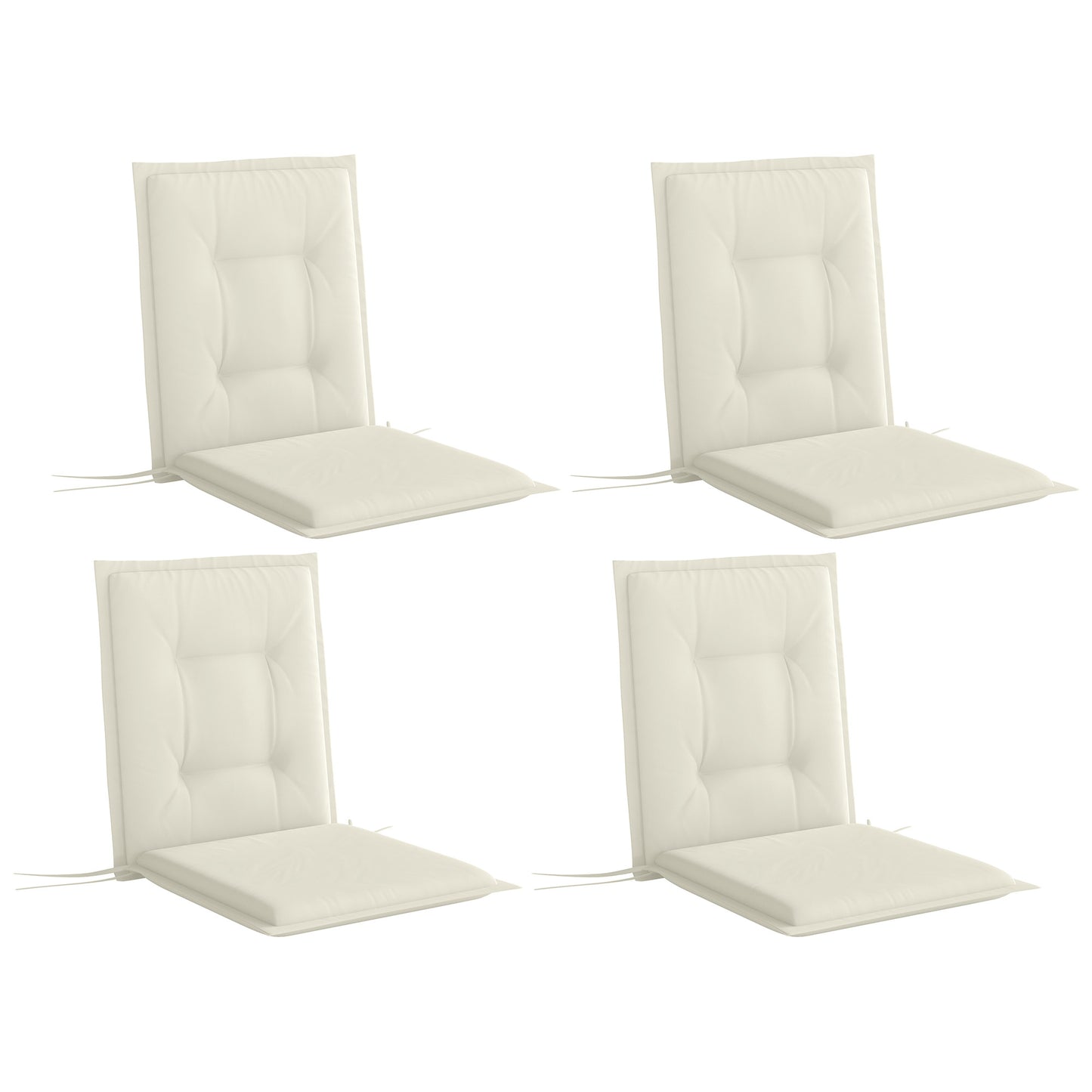 Set of Four Padded Garden Seat Cushions