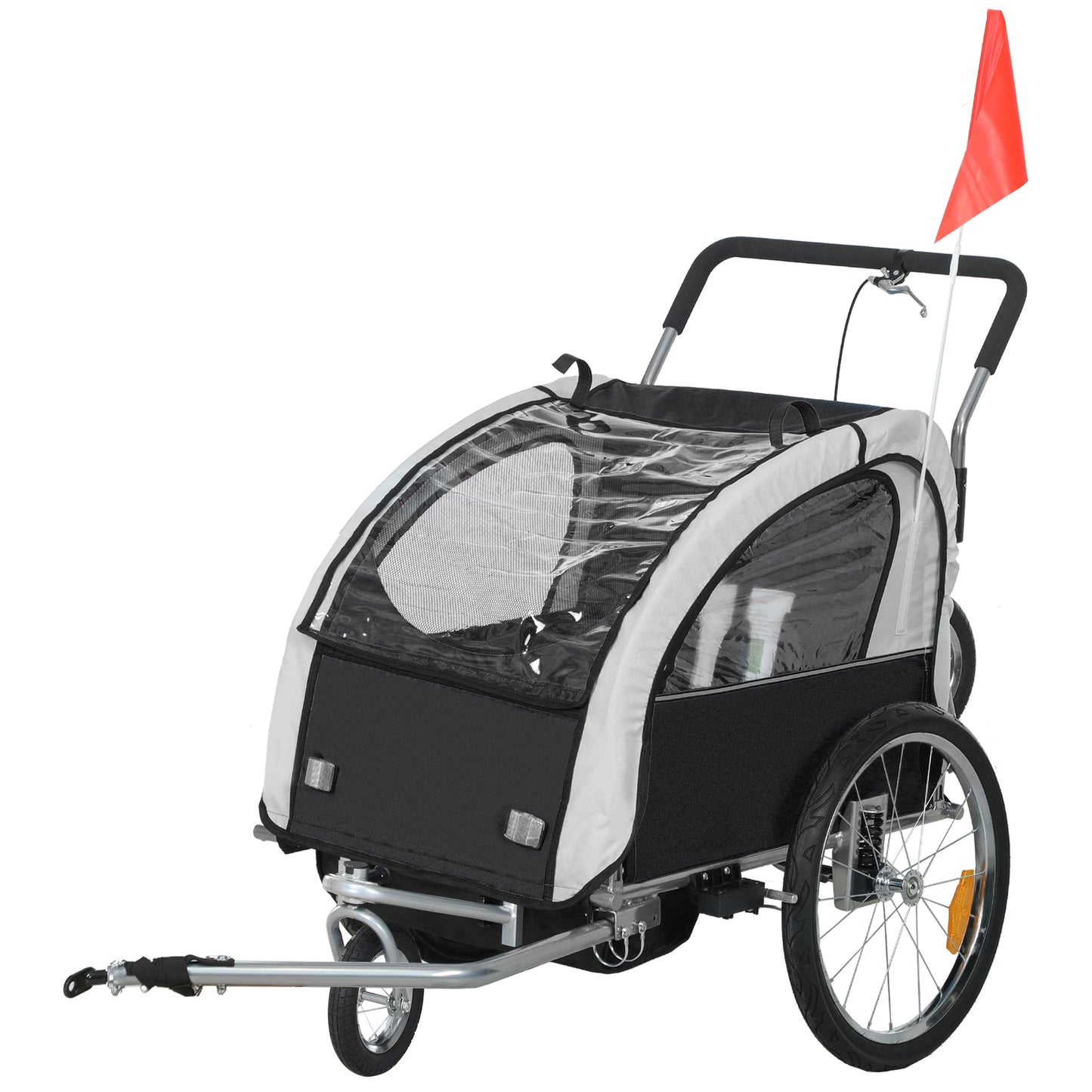 2 Seat Bike Trailer with 5 Point Harness