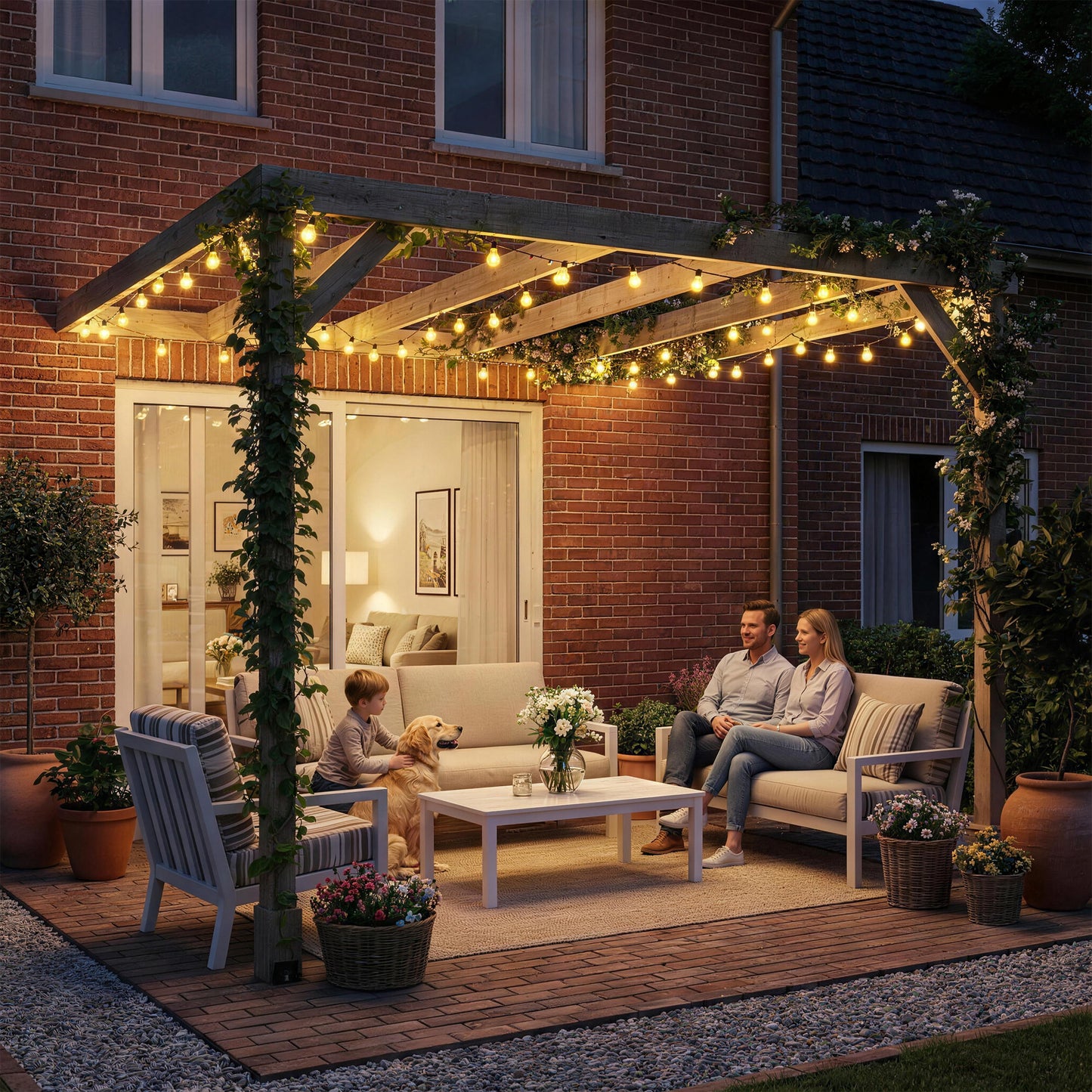 Lean-To Wooden Pergola Kit (1)