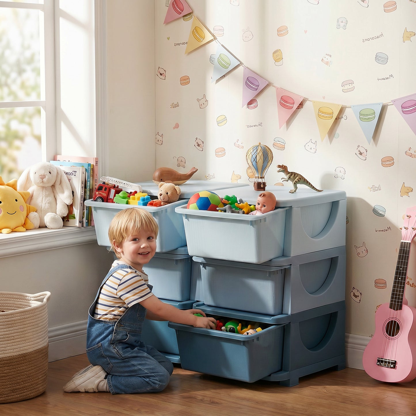 Kids Storage Unit, with Six Drawers