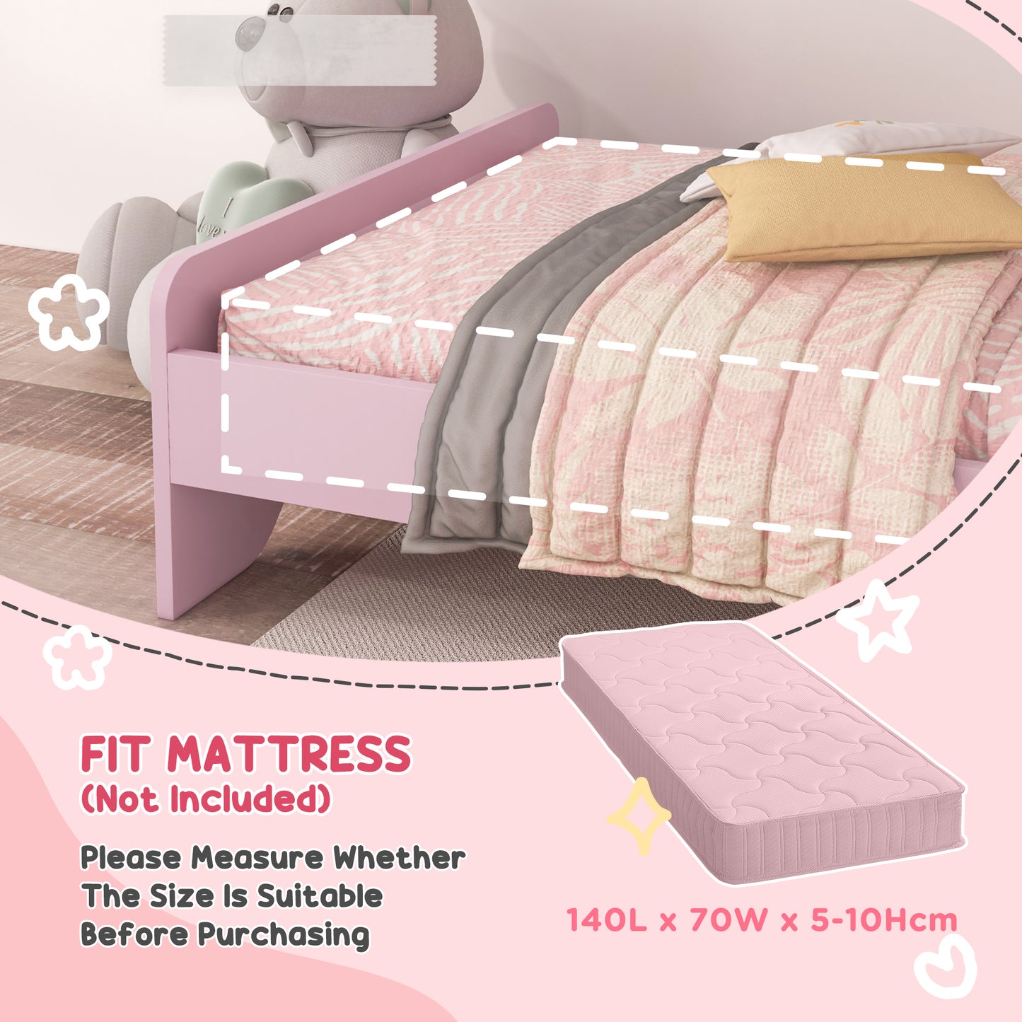 Wooden Kids Bedroom Furniture Set with Kids Dressing Table, Stool (1)