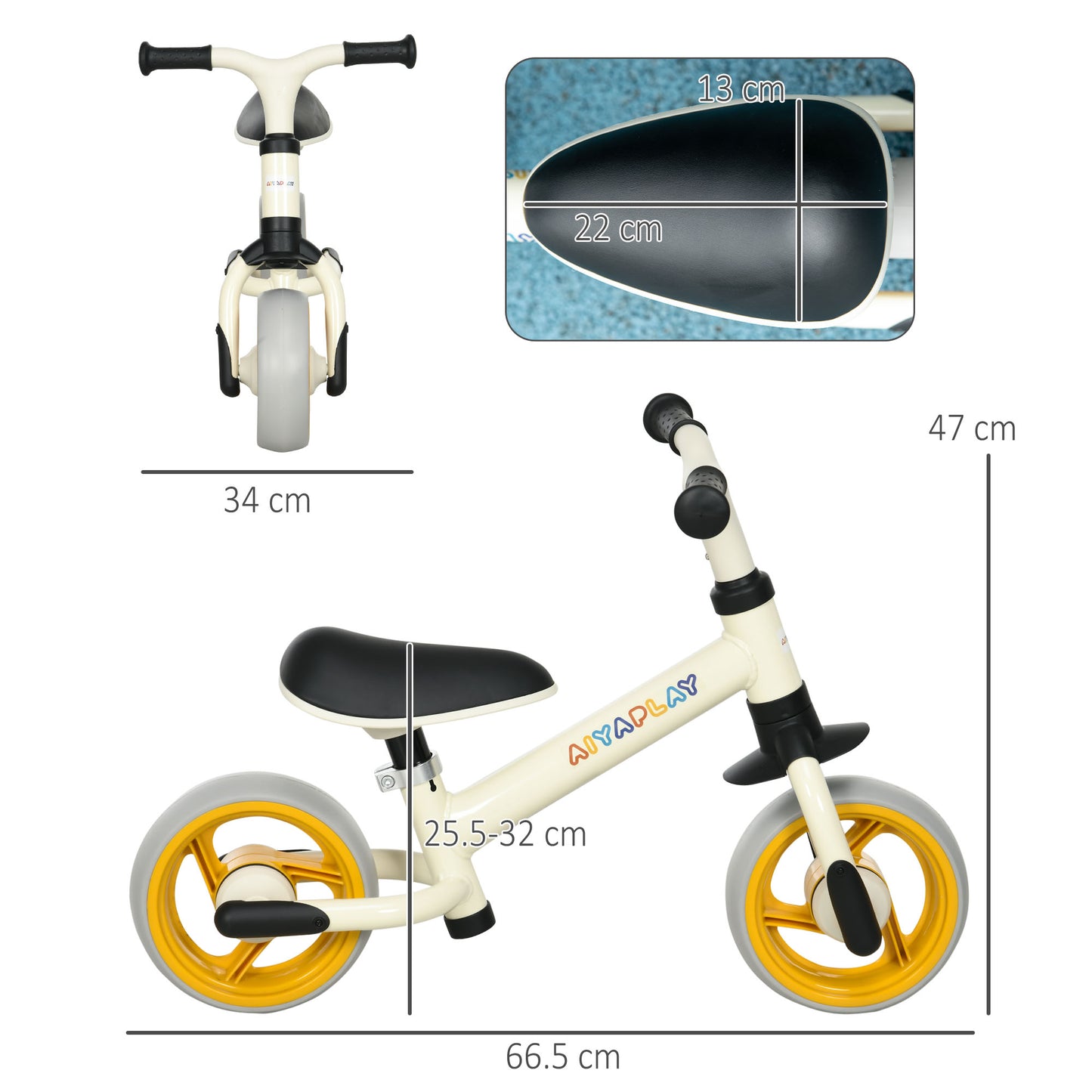 8" Balance Bike, Lightweight Training Bike for Children