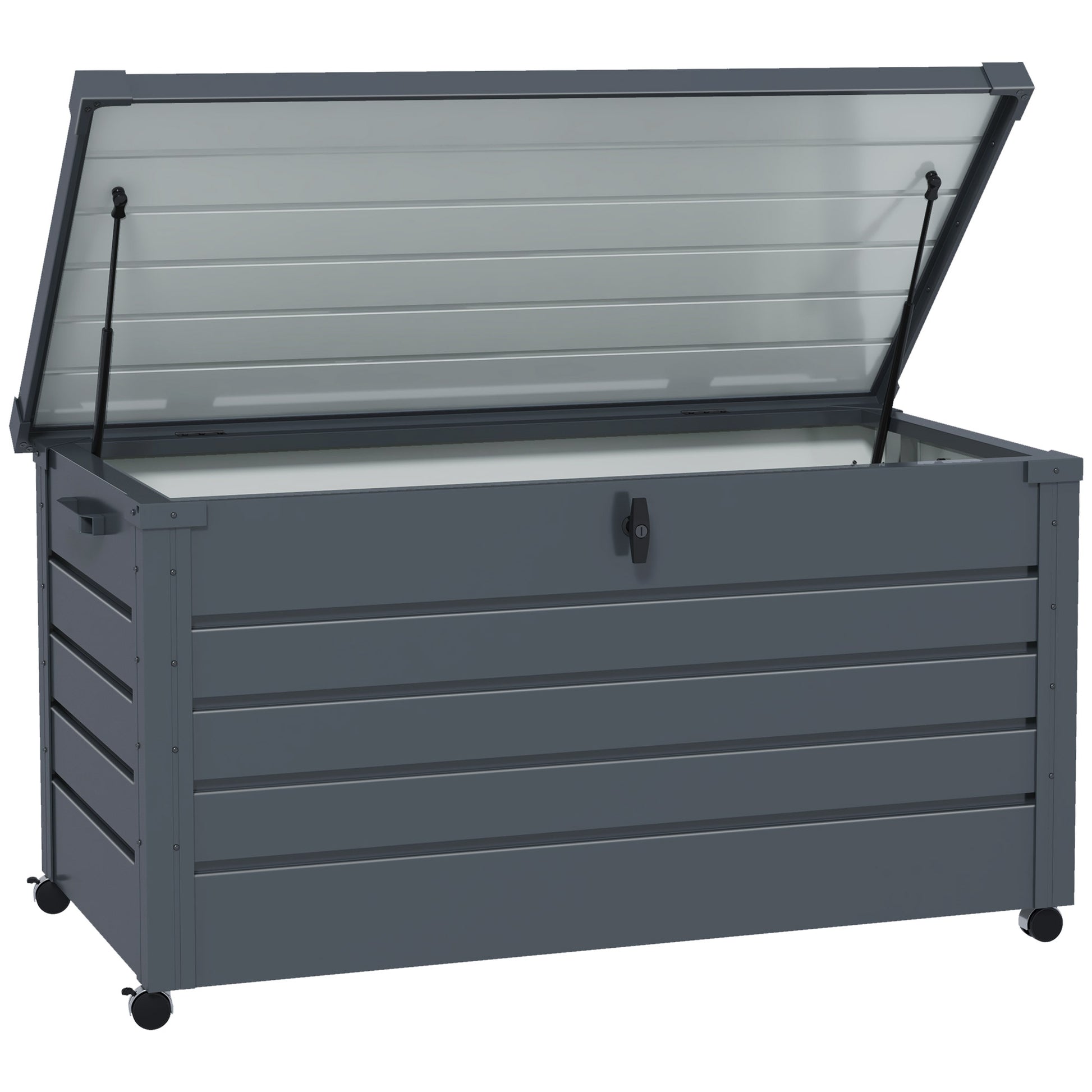 311L Galvanised Steel Garden Storage Box, with Lock