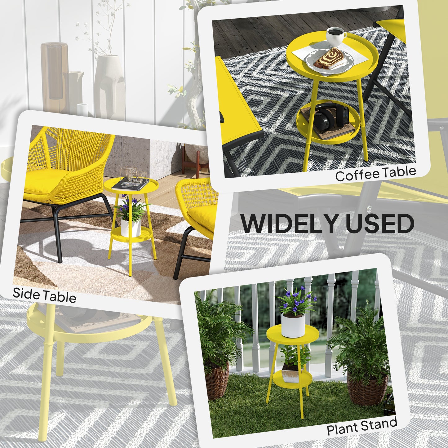 Two-Tier Metal Garden Table