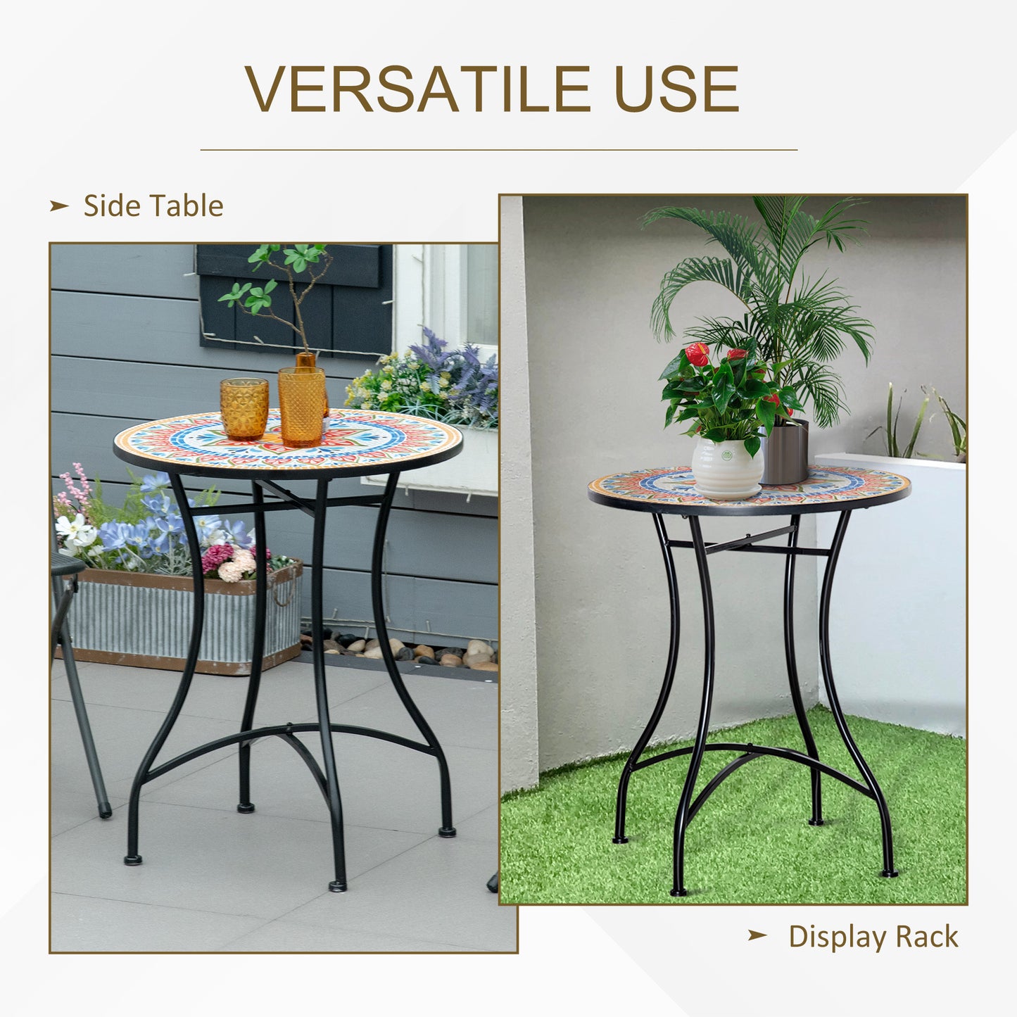 Φ60cm Mosaic Outdoor Patio Table