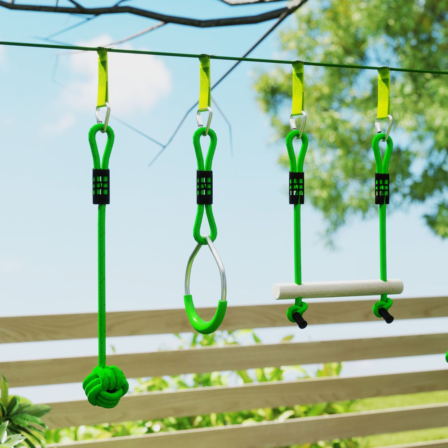 7-Piece Kids Zip Line Kit for Garden