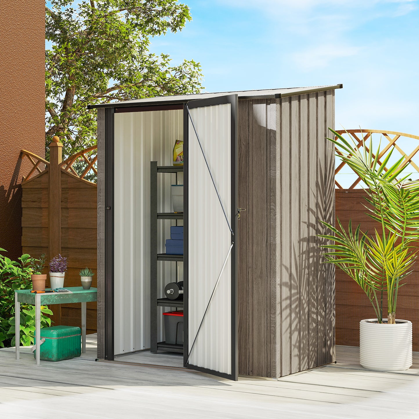 5ft x 3ft Metal Garden Storage Shed