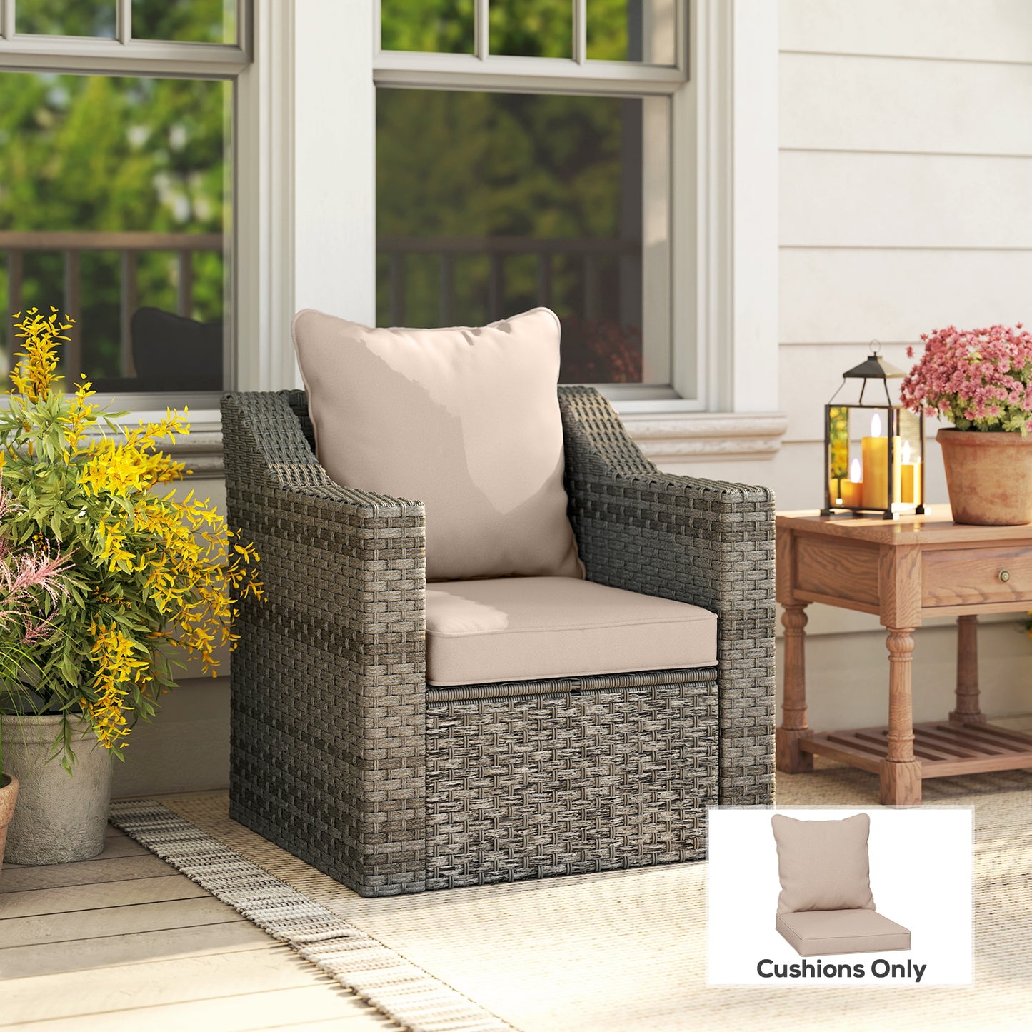 Seat and Back Padded Cushion Set, CUSHION ONLY