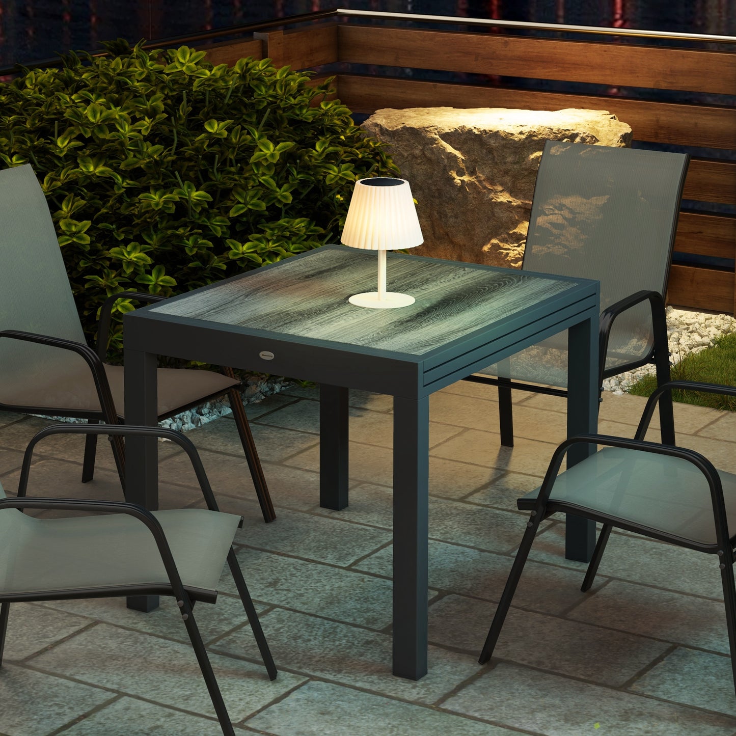 Extending Garden Table, Outdoor Dining Table for 6
