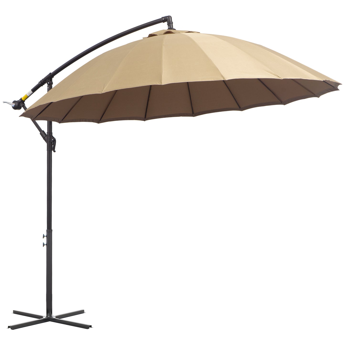 3(m) Cantilever Umbrella 18 Ribs & Vents Adjustable Angle for Patio