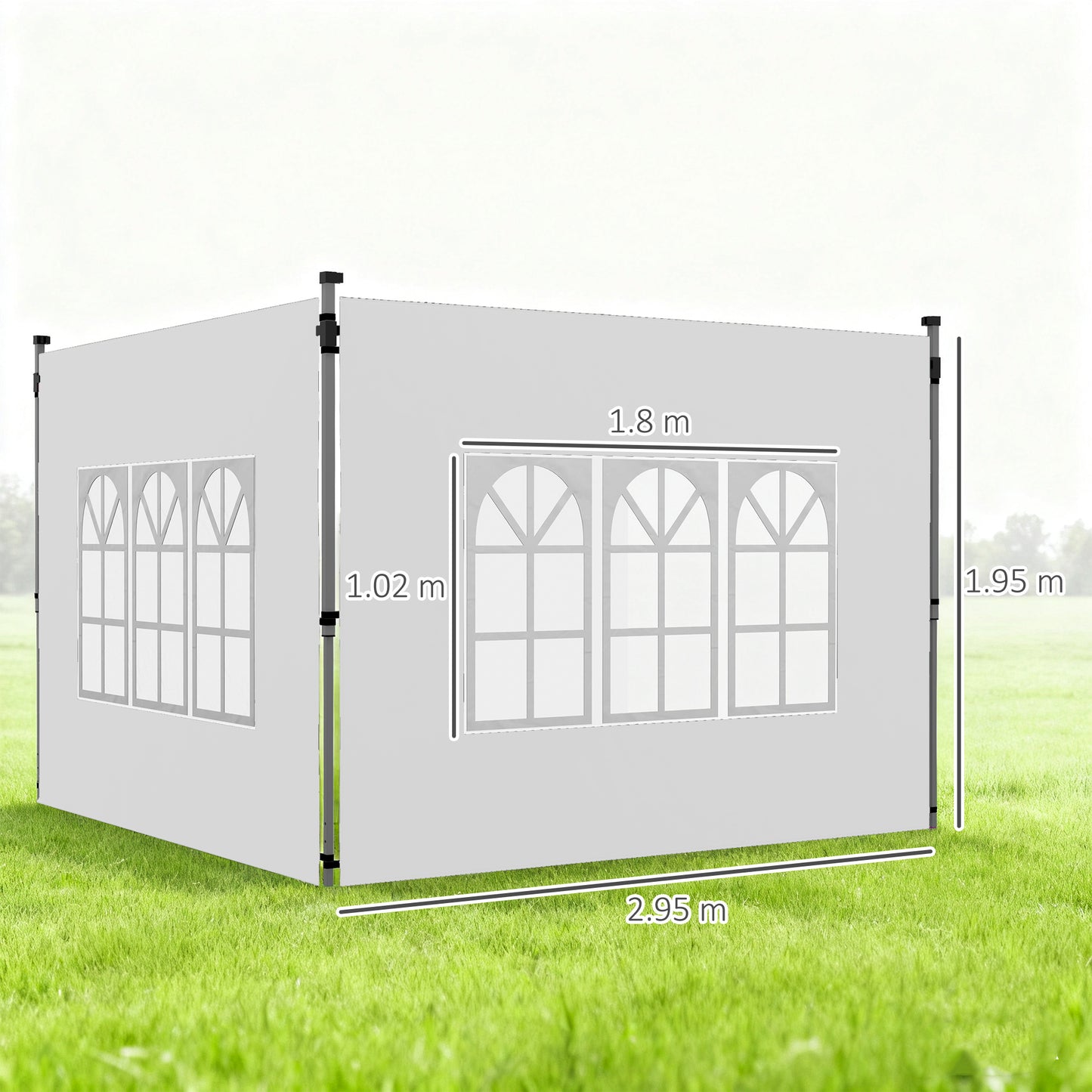 Gazebo Side Panels, Sides Replacement with Window