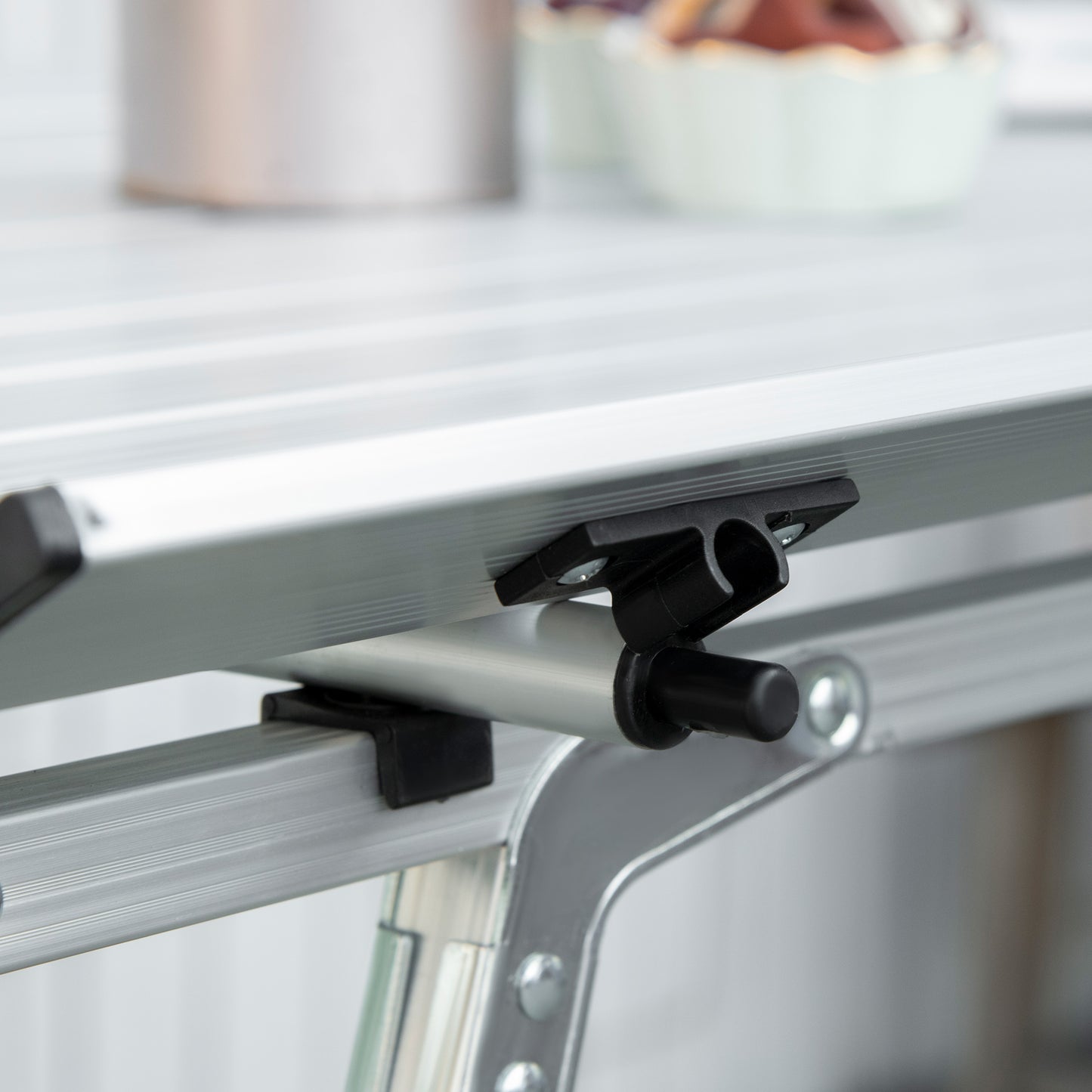 4FT Folding Aluminium Picnic Table Portable Camping BBQ Table Roll