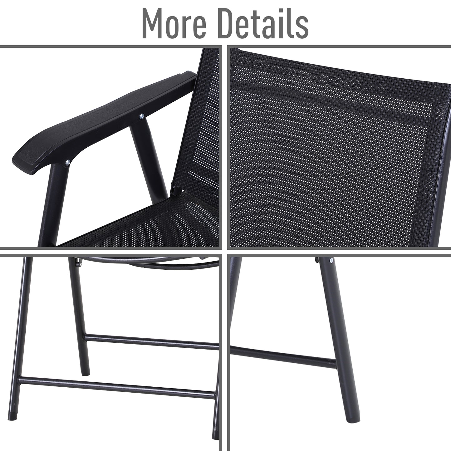 Folding Garden Chairs, Metal Frame Garden Chairs Outdoor Patio Park